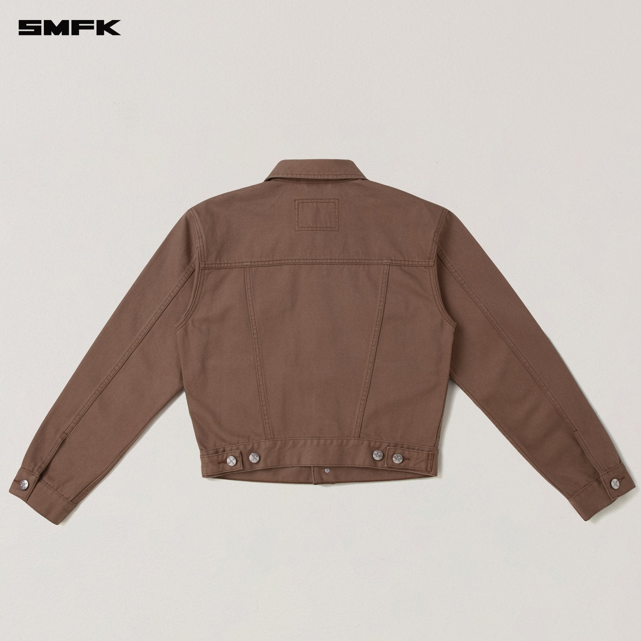 SMFK Compass Permanent Slim Denim Jacket In Wild Horse Brown | MADAX