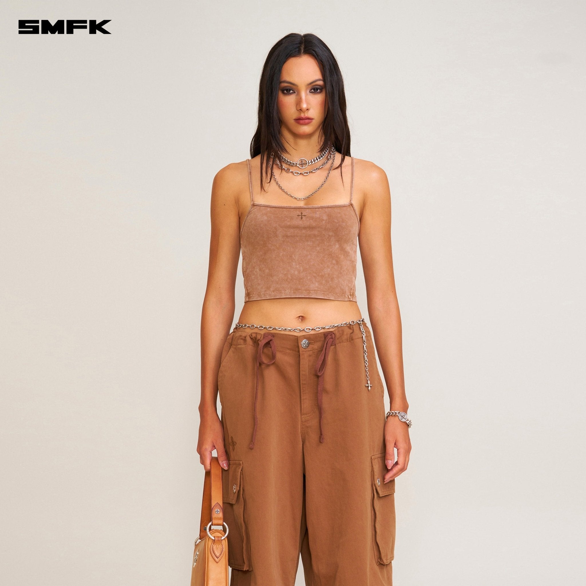 SMFK Compass Retro Camo Para Pants In Brown | MADAX