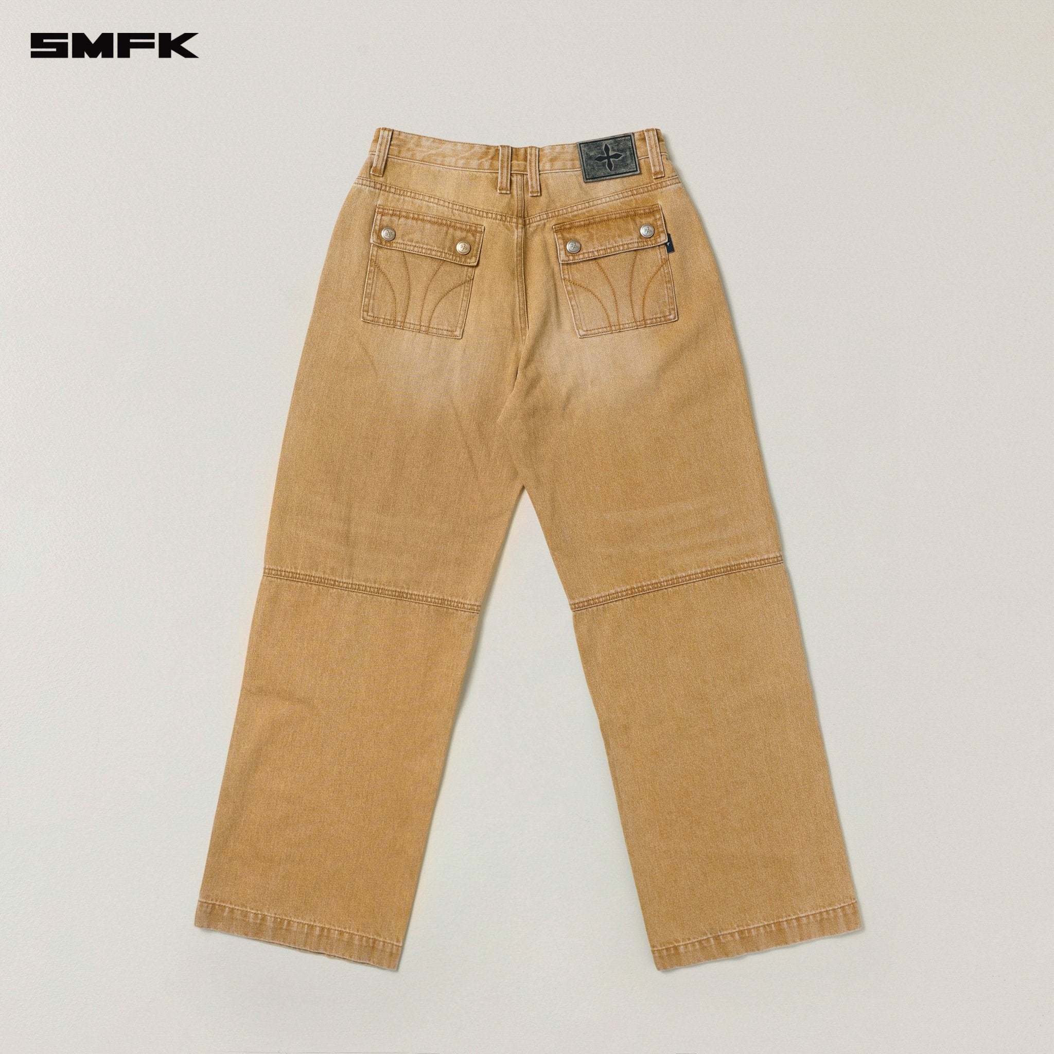 SMFK Compass Retro Loose Cargo Pants In Cowboy Brown | MADAX