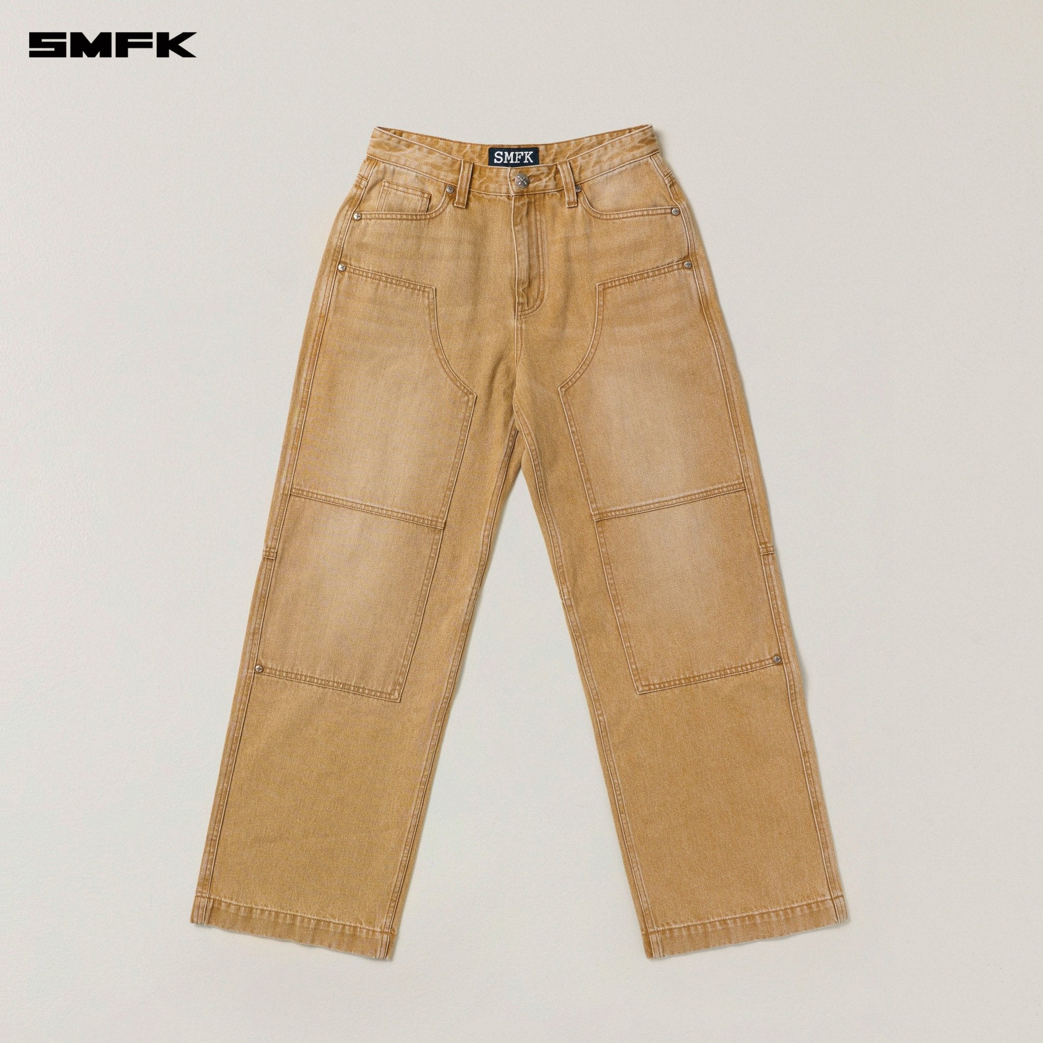 SMFK Compass Retro Loose Cargo Pants In Cowboy Brown | MADAX