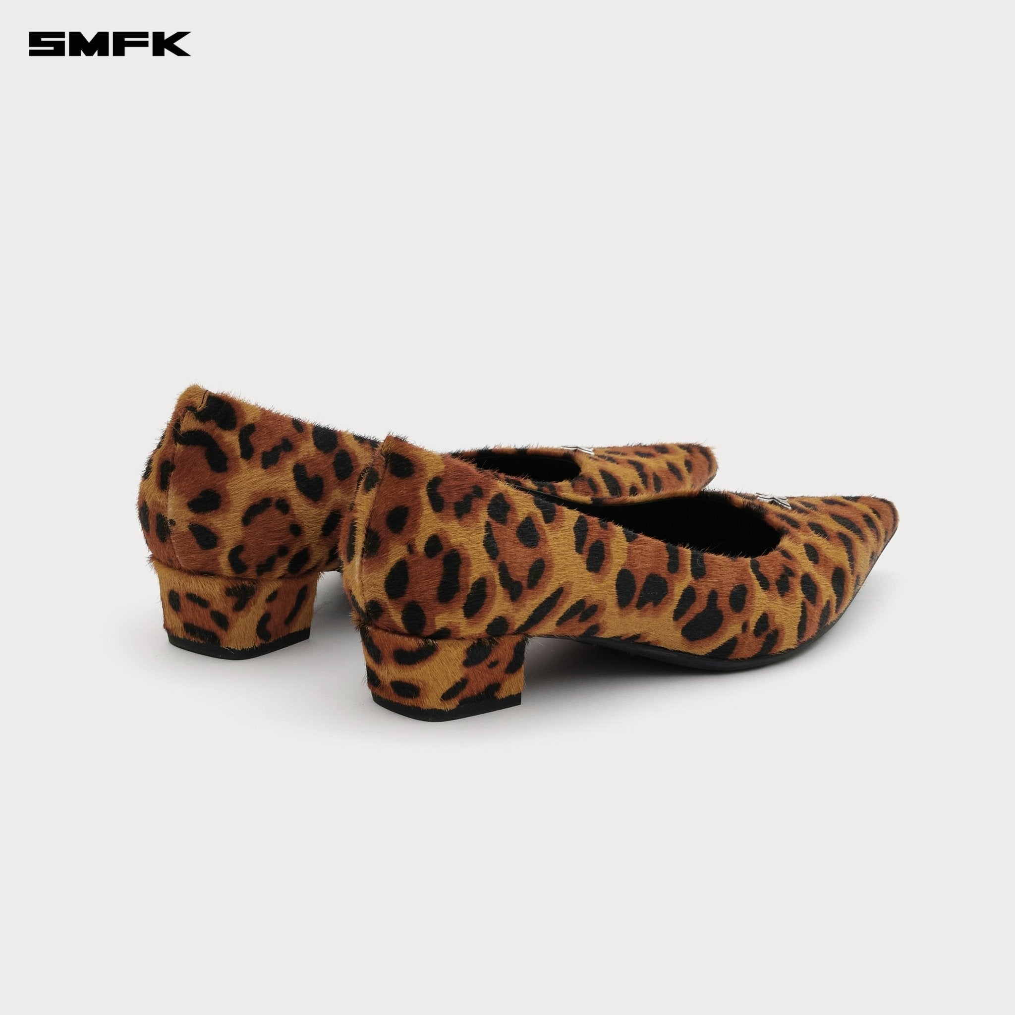 SMFK Compass Rivet Classic Fur High - Heels In Leopard Print | MADAX