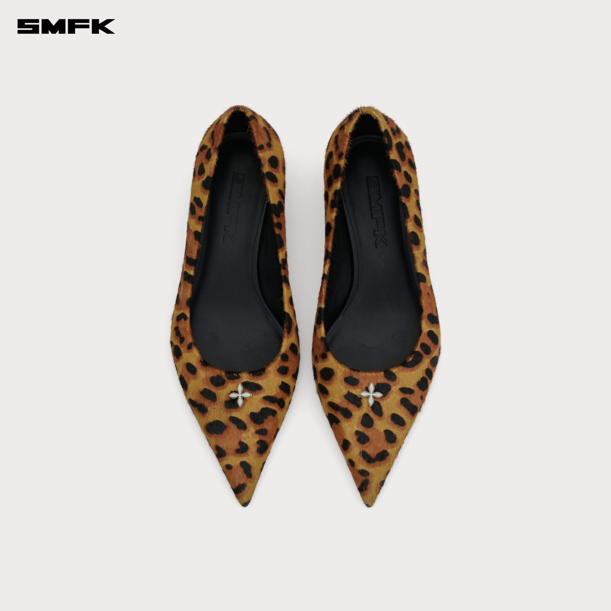 SMFK Compass Rivet Classic Fur High - Heels In Leopard Print | MADAX