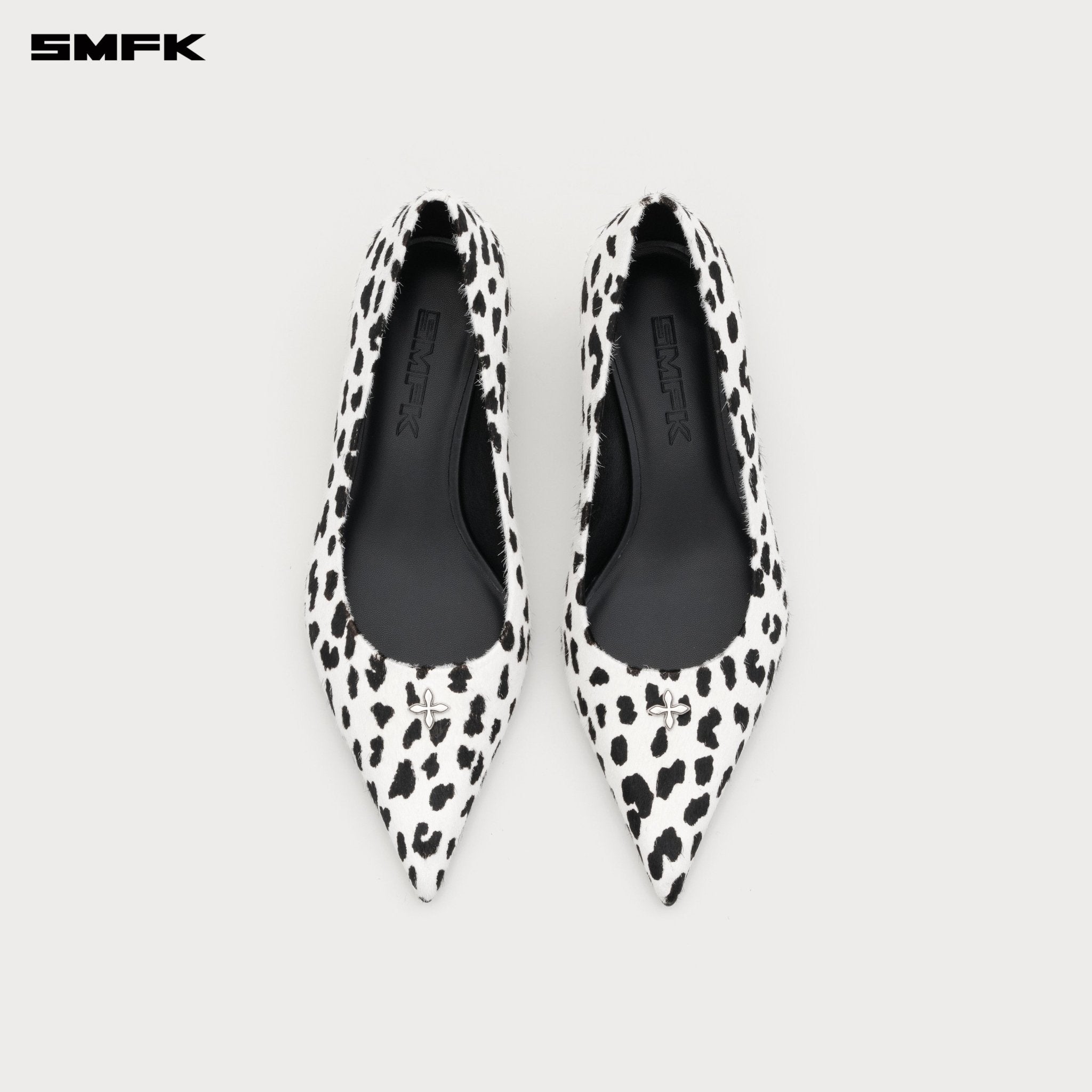 SMFK Compass Rivet Classic Fur High - Heels In White | MADAX