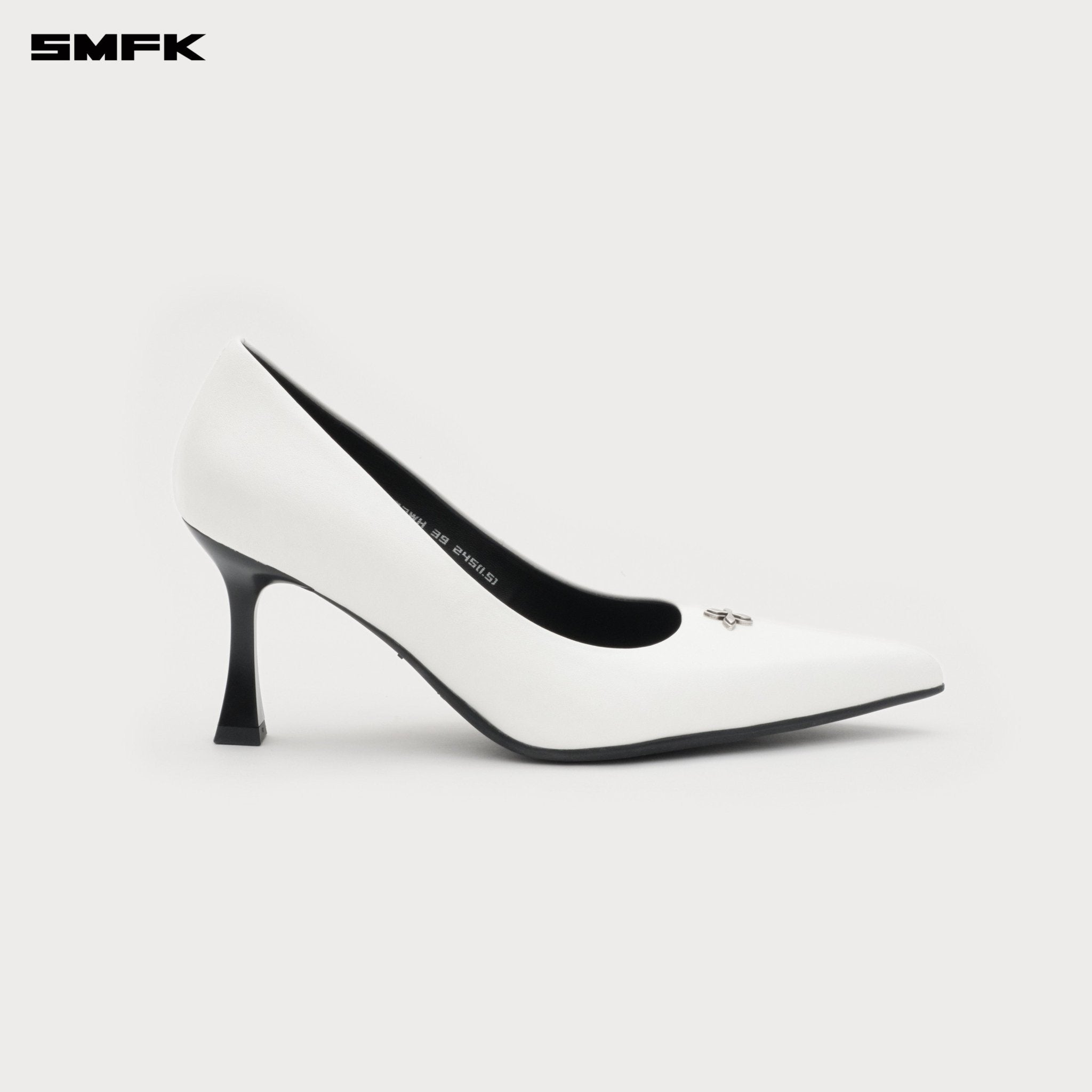 SMFK Compass Rivet Classic High Heels In White | MADAX