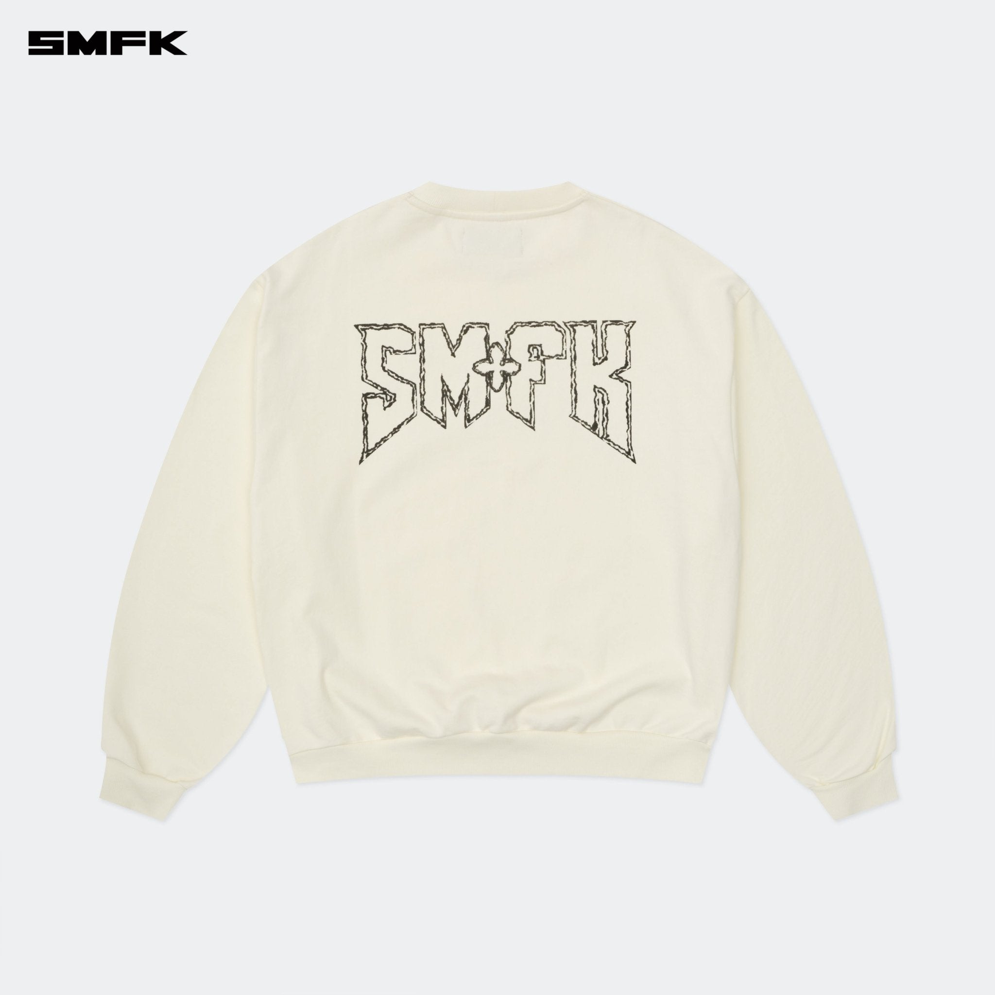 SMFK Compass Rocking Retro Loose Sweatshirt Cream | MADAX