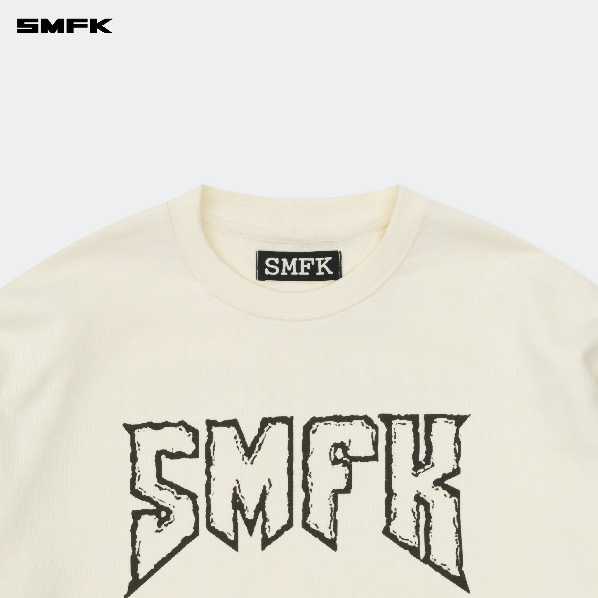 SMFK Compass Rocking Retro Loose Sweatshirt Cream | MADAX