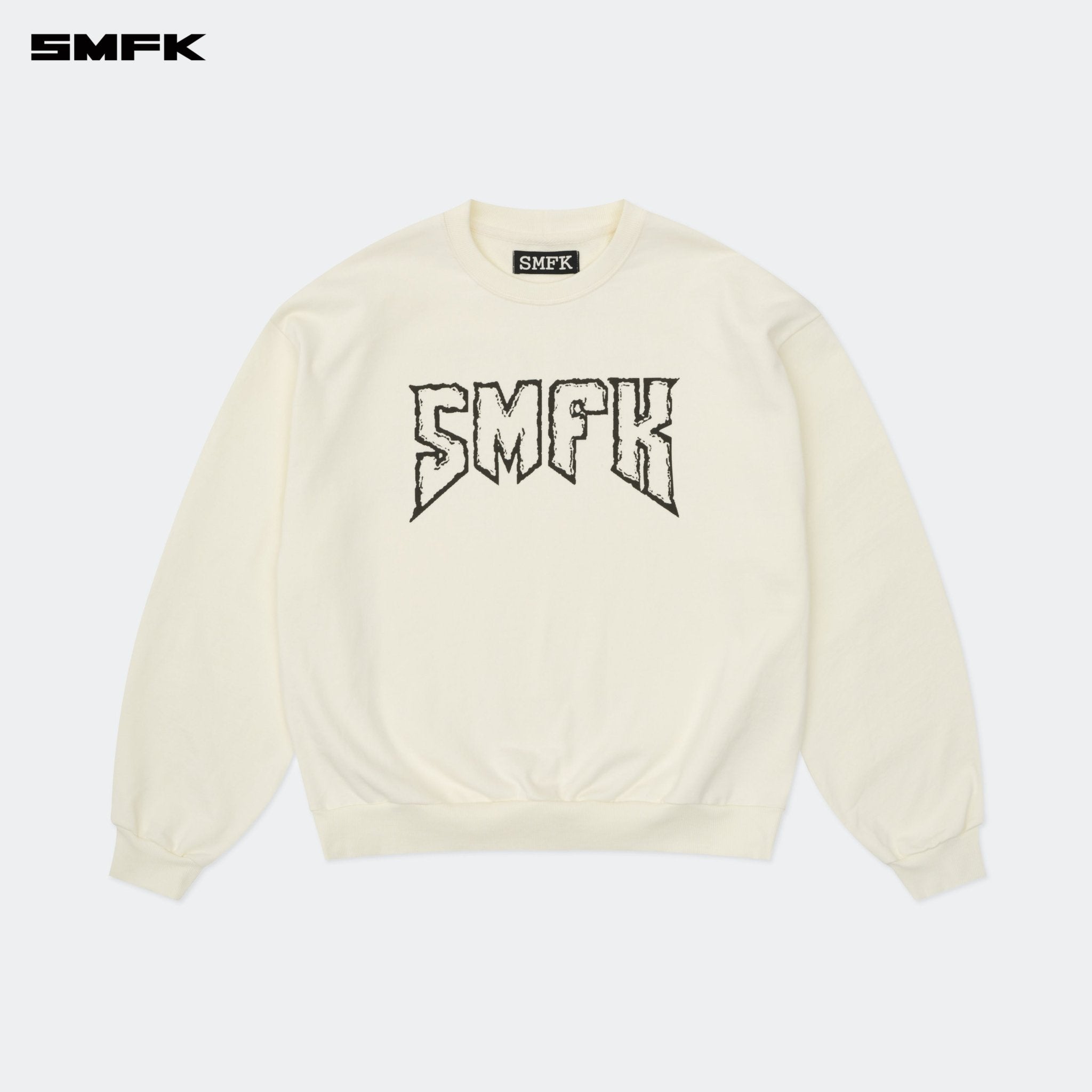 SMFK Compass Rocking Retro Loose Sweatshirt Cream | MADAX