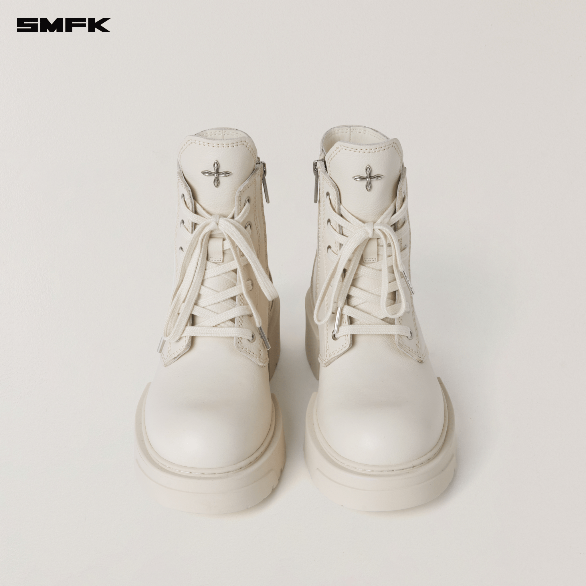 SMFK COMPASS ROVE LEATHER RIDER BOOTS SNOW MOUNTAIN WHITE | MADAX