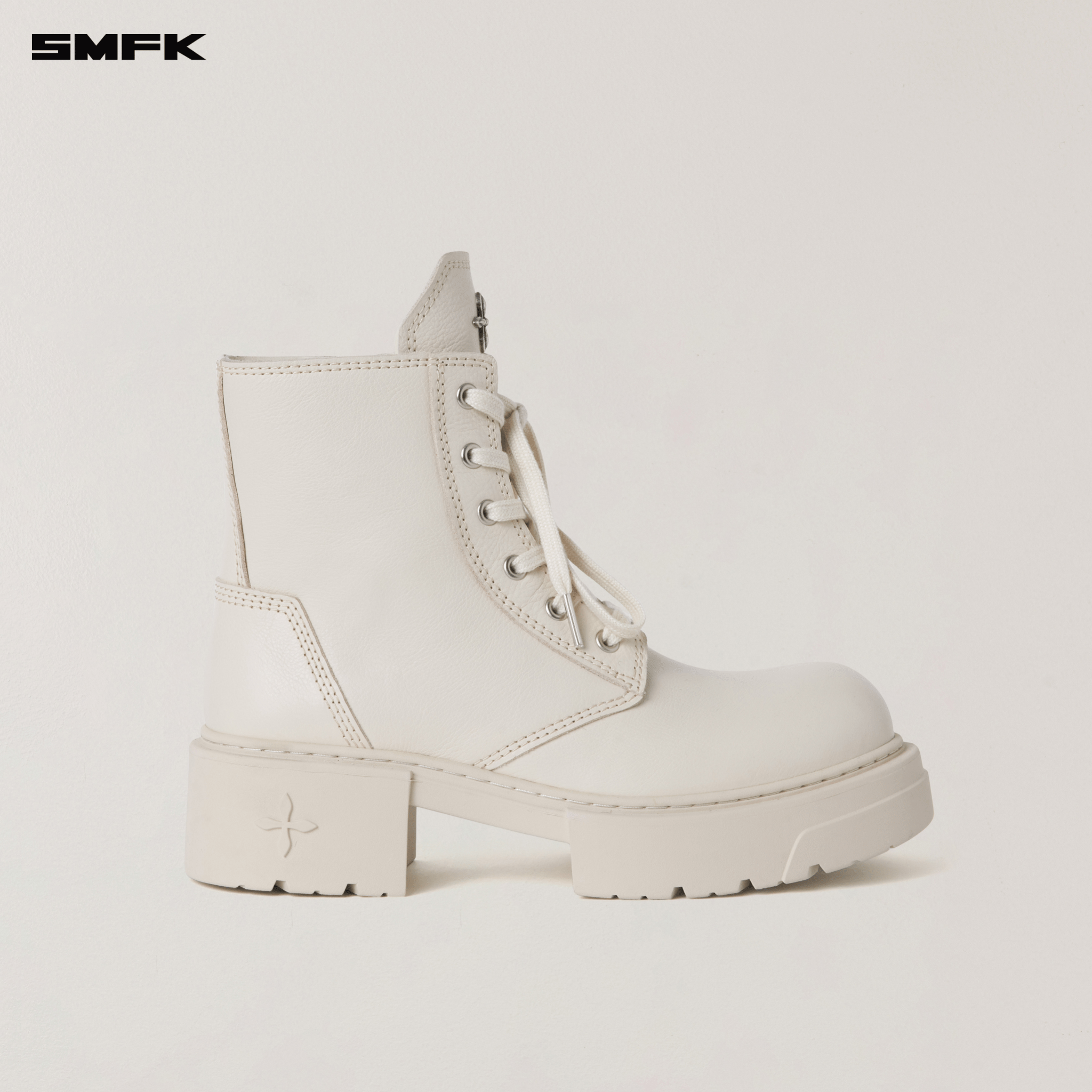 SMFK COMPASS ROVE LEATHER RIDER BOOTS SNOW MOUNTAIN WHITE | MADAX