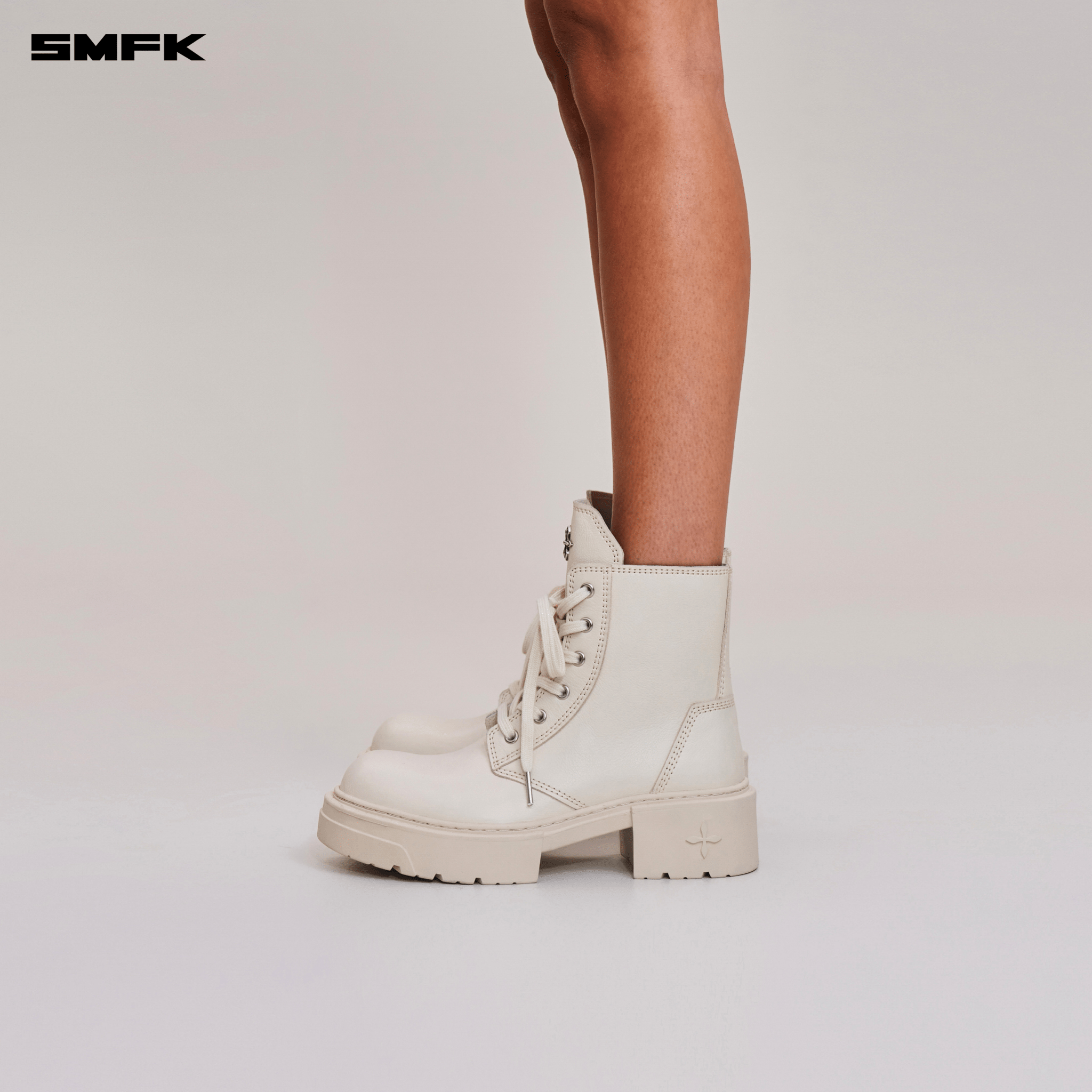 SMFK COMPASS ROVE LEATHER RIDER BOOTS SNOW MOUNTAIN WHITE | MADAX