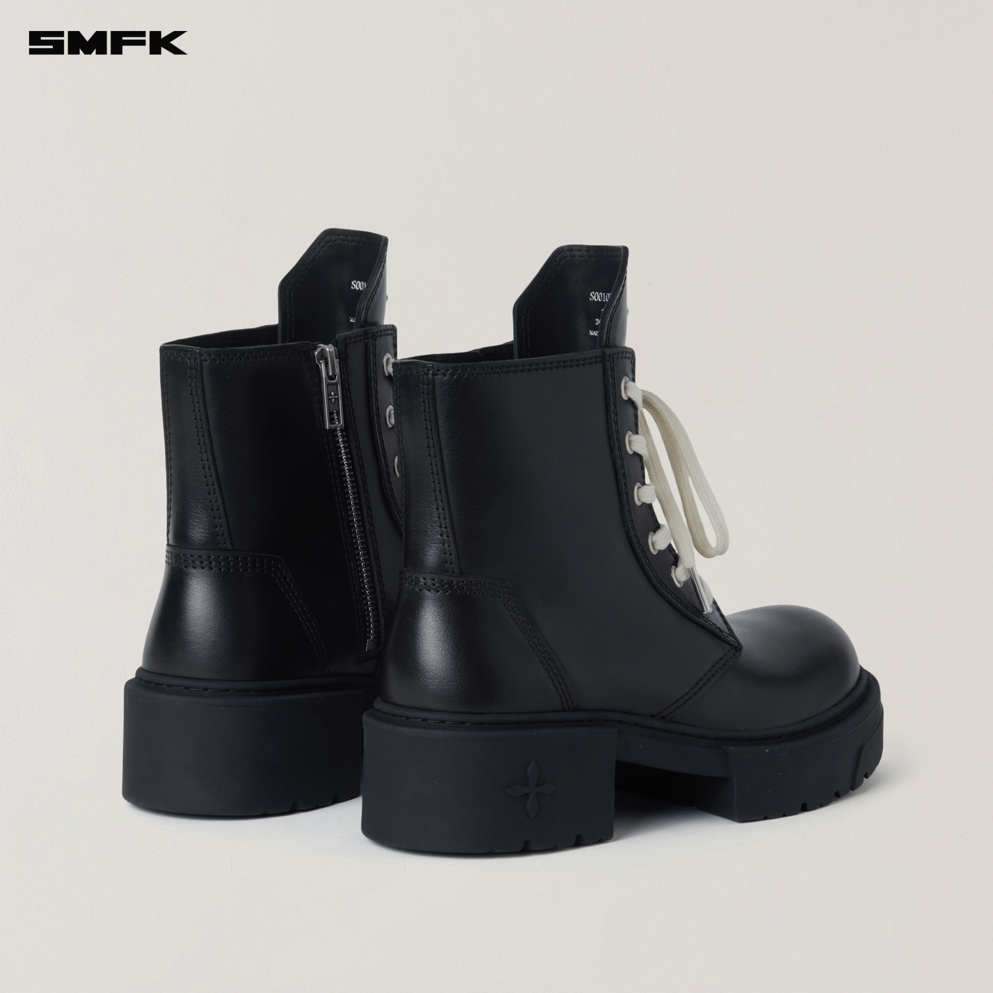 SMFK COMPASS ROVE LEATHER RIDER BOOTS WILD BLACK | MADAX