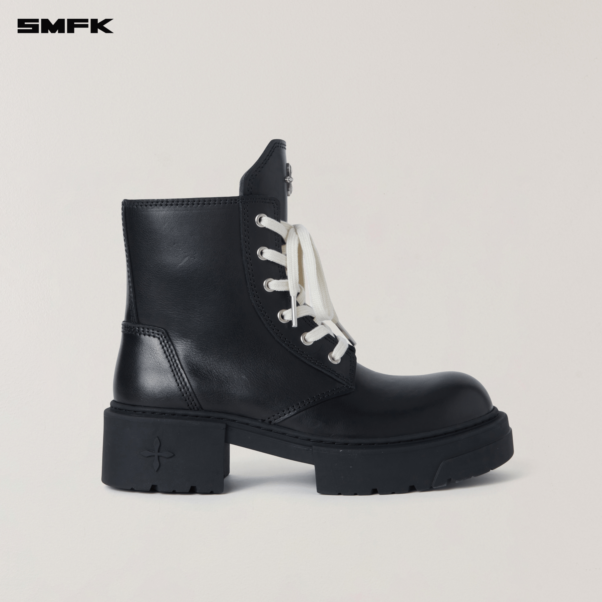 SMFK COMPASS ROVE LEATHER RIDER BOOTS WILD BLACK | MADAX