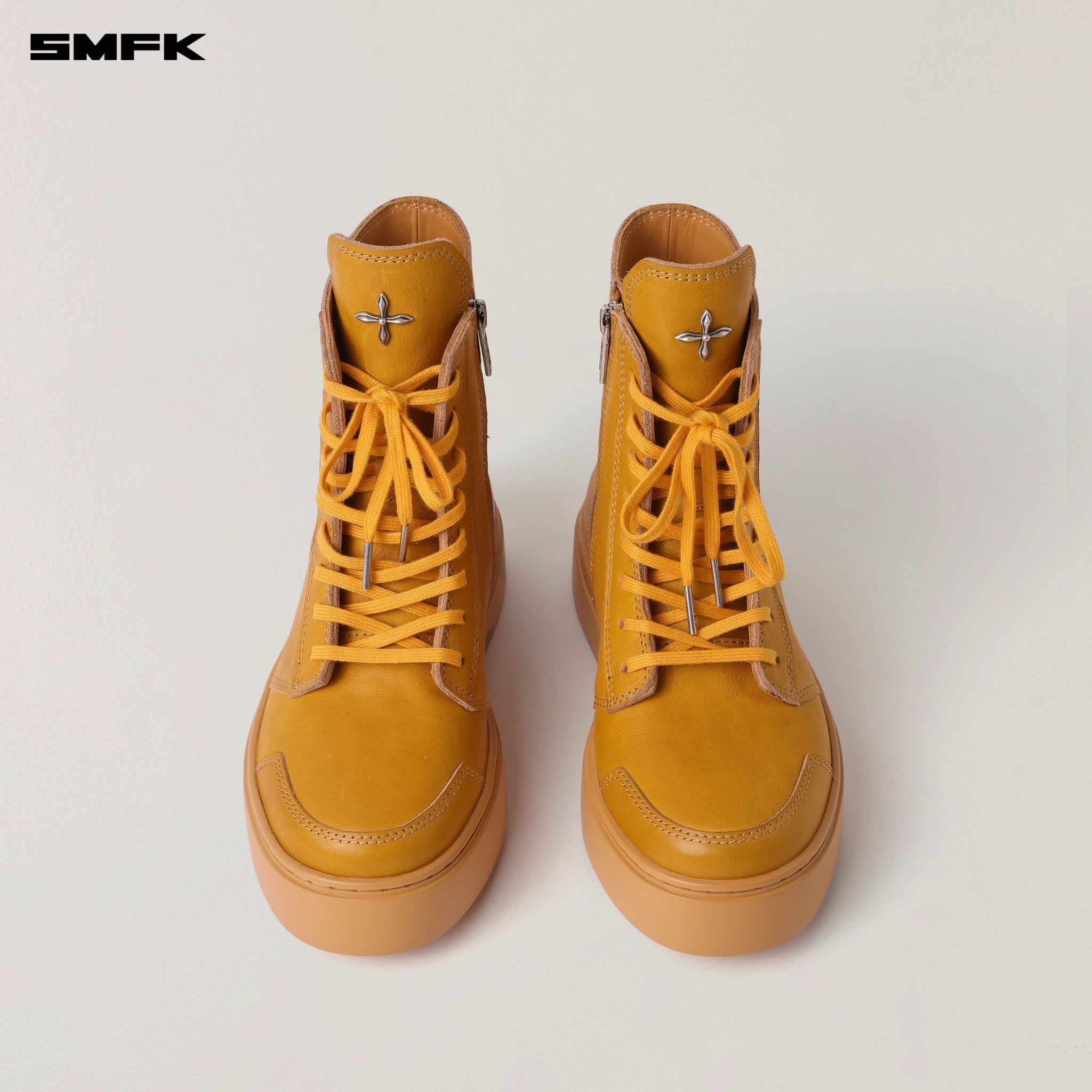 SMFK Compass Rush Leather Sneaker In Grassland Khaki | MADAX