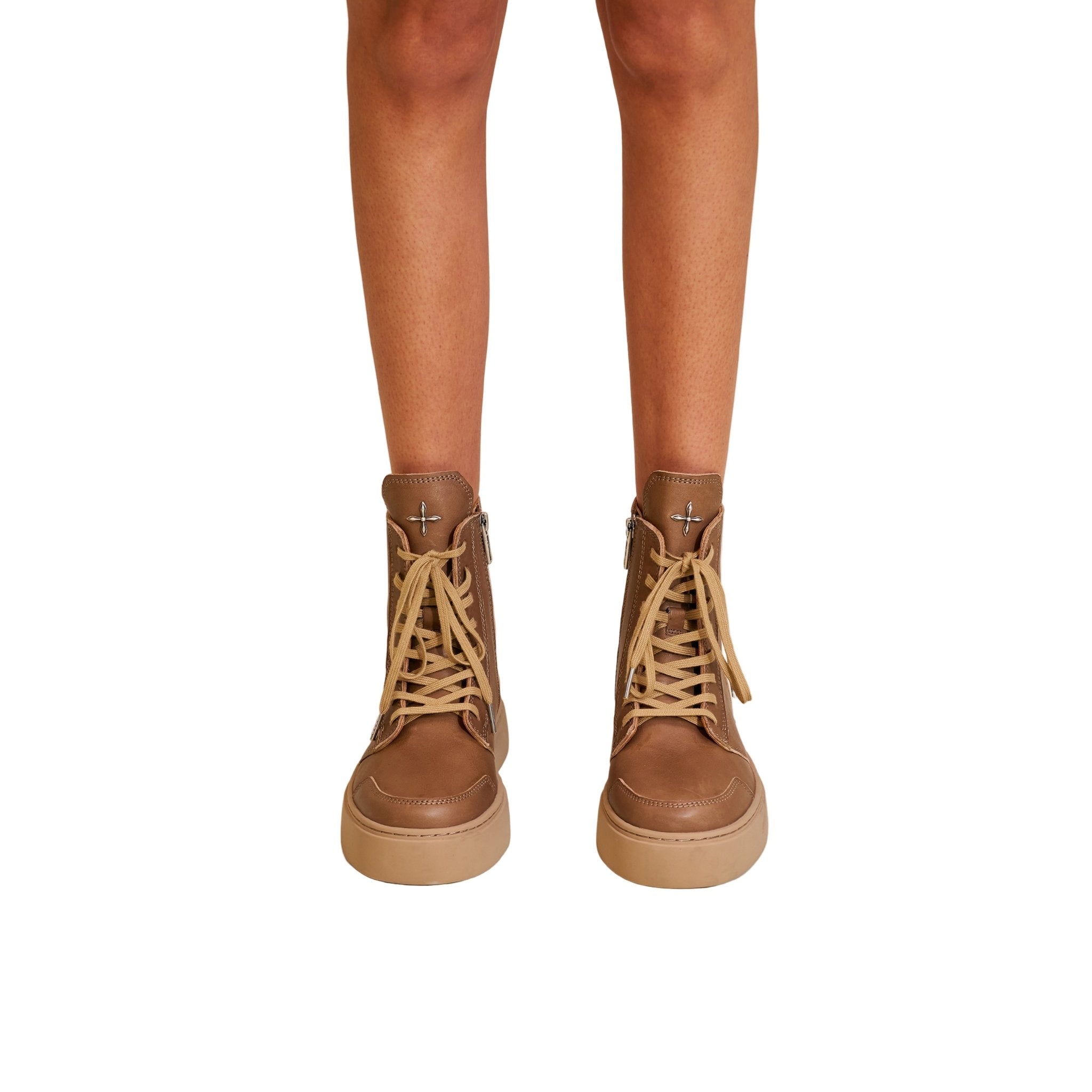 SMFK Compass Rush Leather Sneaker In Wild Horse Brown | MADAX