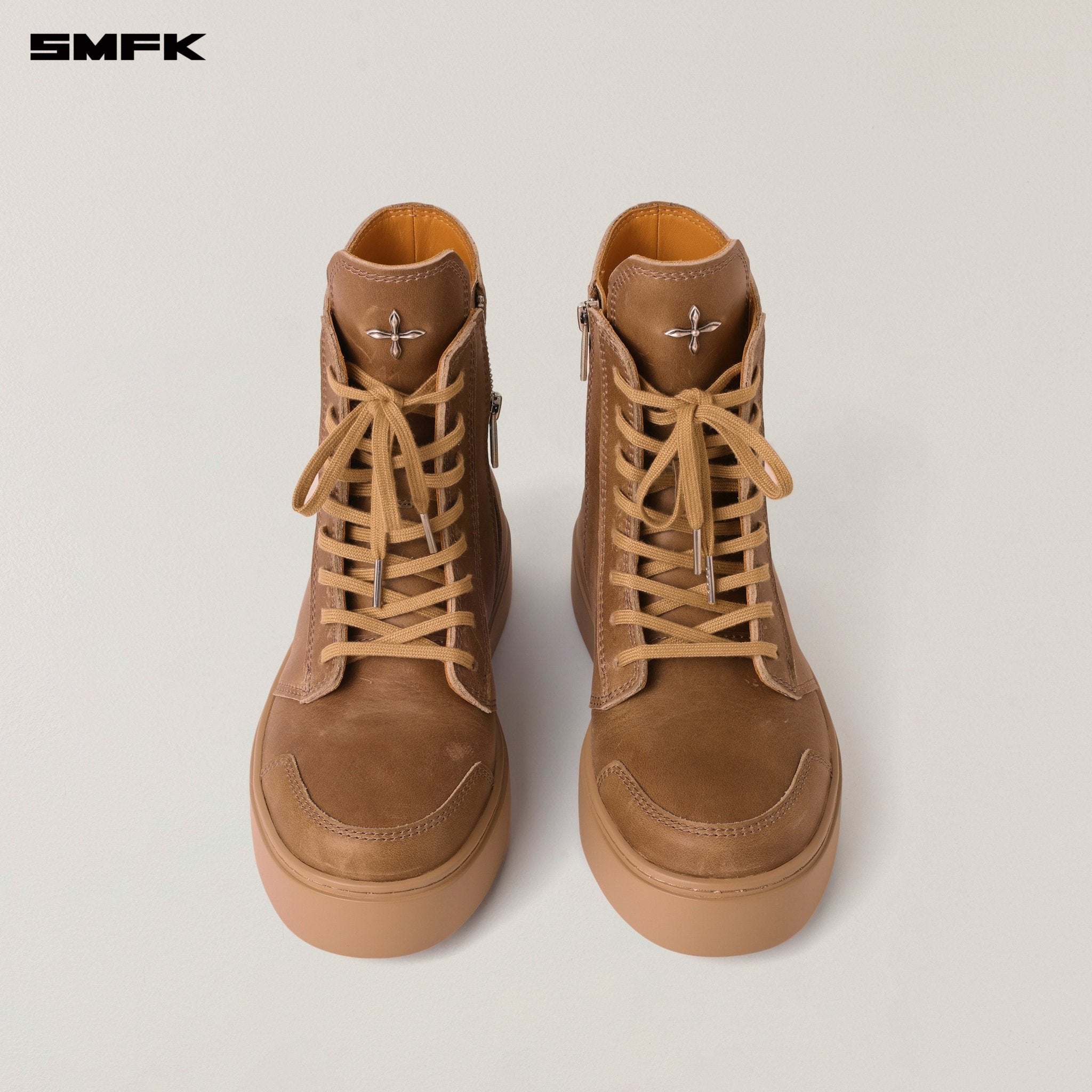 SMFK Compass Rush Leather Sneaker In Wild Horse Brown | MADAX