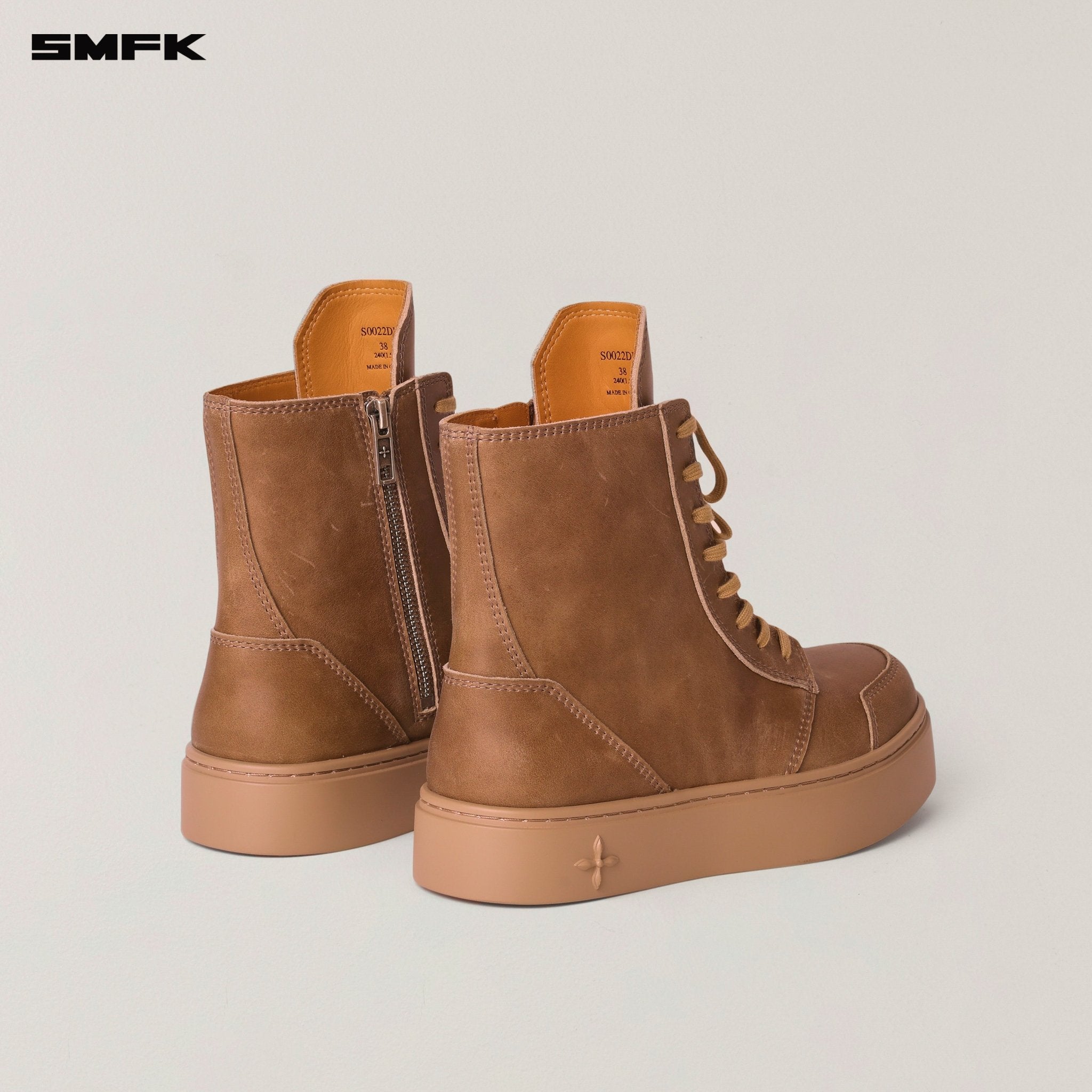 SMFK Compass Rush Leather Sneaker In Wild Horse Brown | MADAX