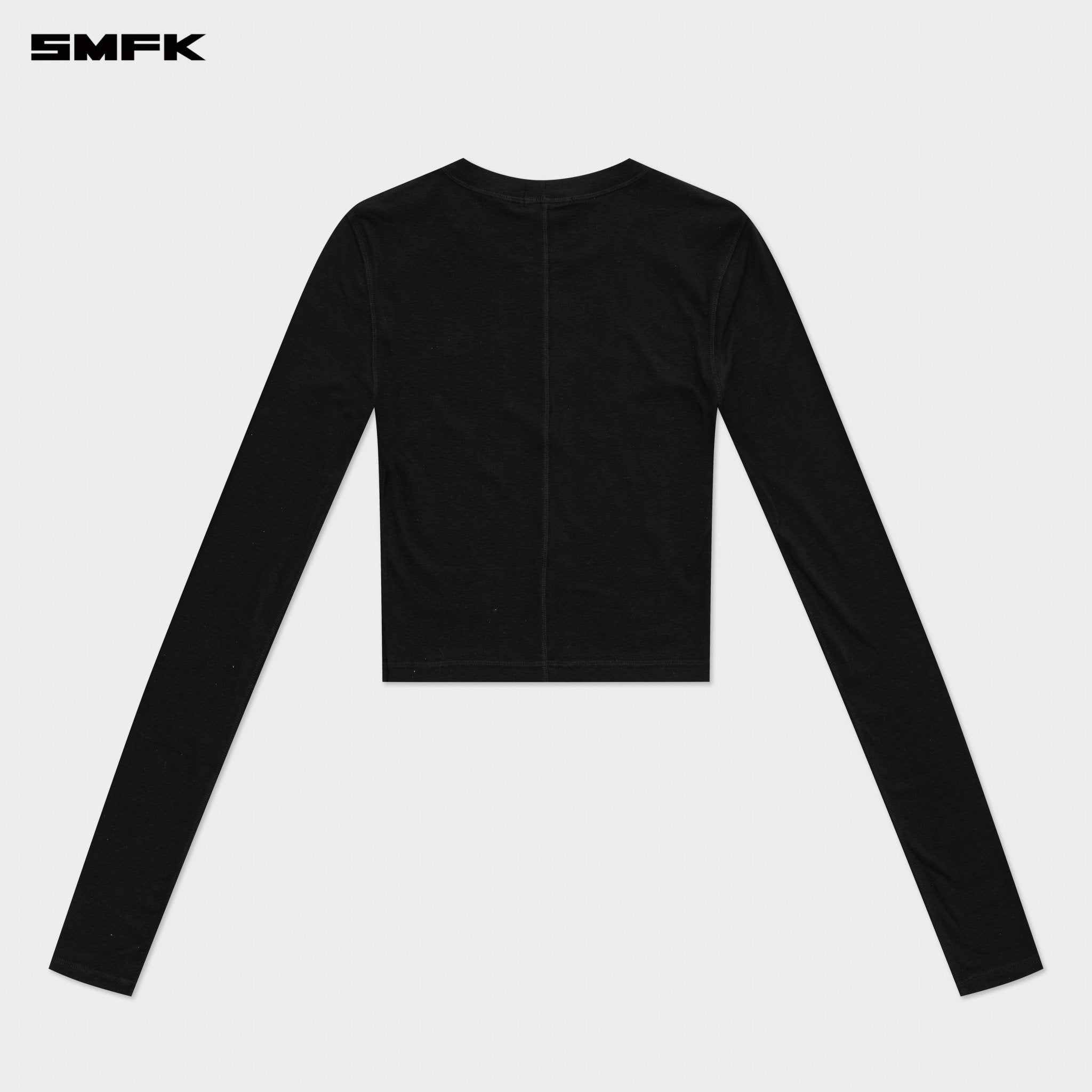 SMFK Compass Rush Slim - Fit Long Sleeves Top In Black | MADAX