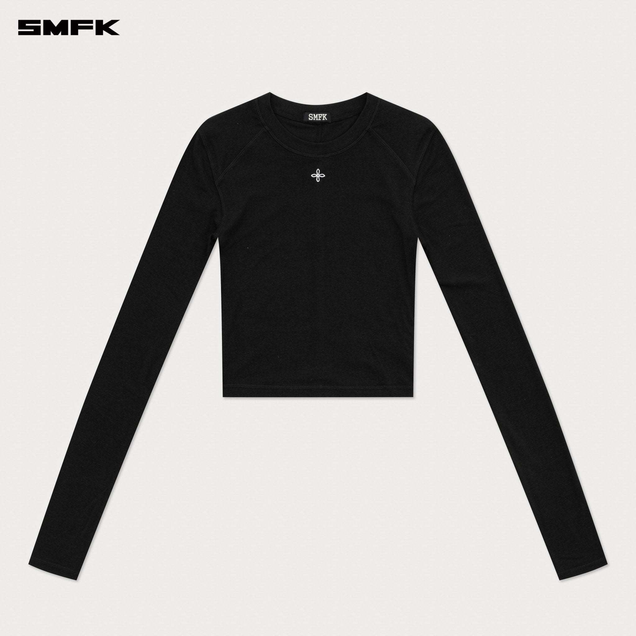 SMFK Compass Rush Slim - Fit Long Sleeves Top In Black | MADAX