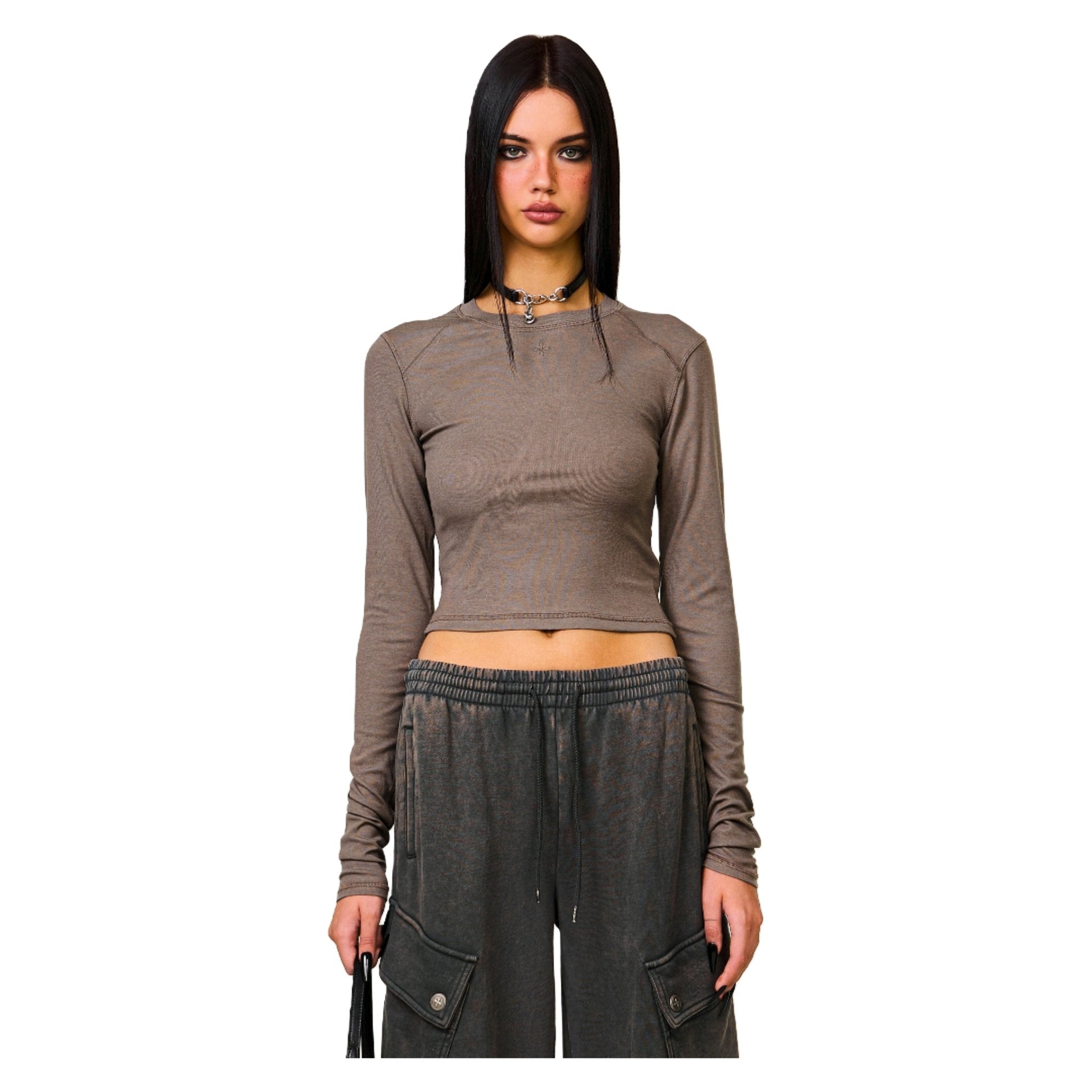 SMFK Compass Rush Slim - Fit Long Sleeves Top In Nude | MADAX