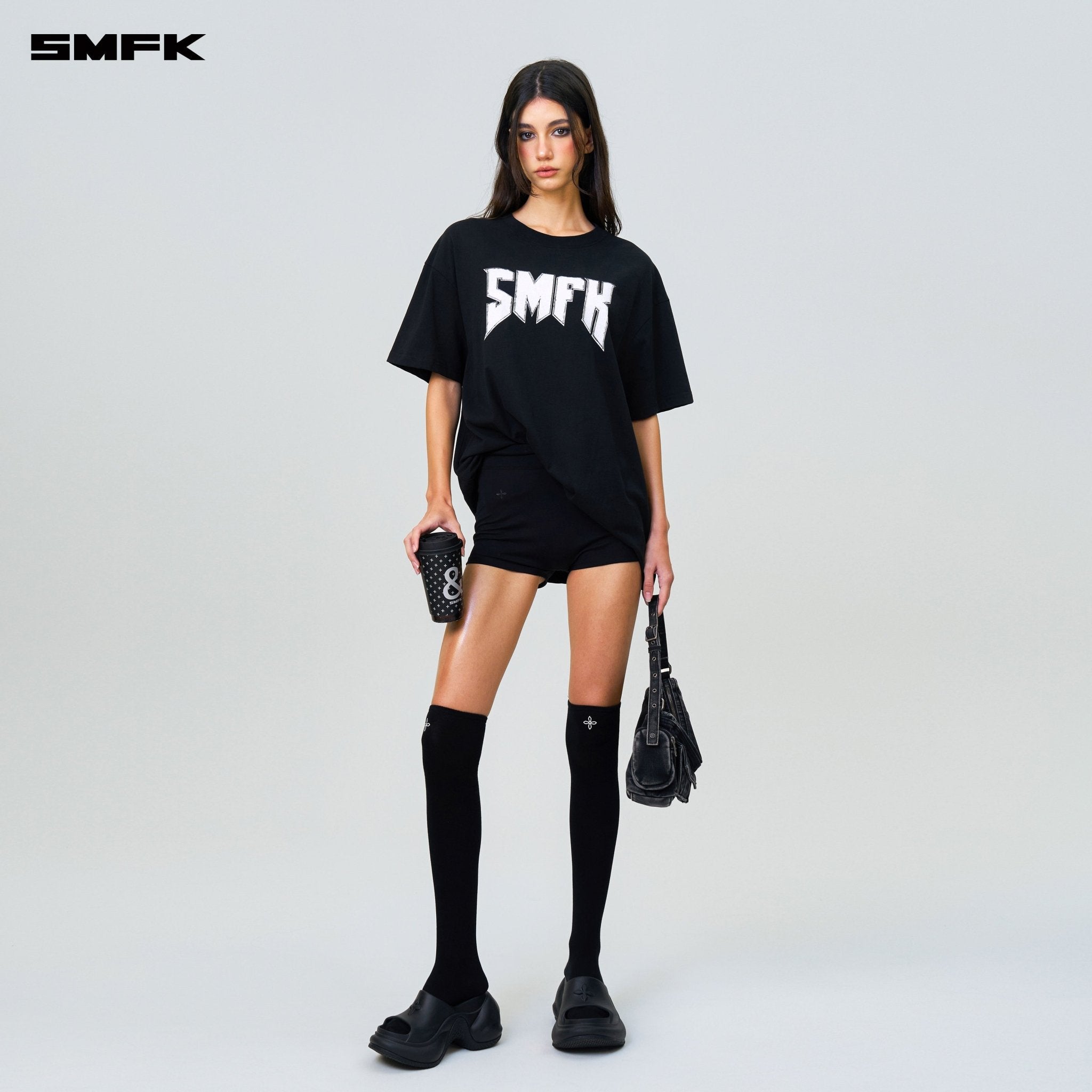 Compass SMFK Metal Rock Loose Tee Black | MADAX