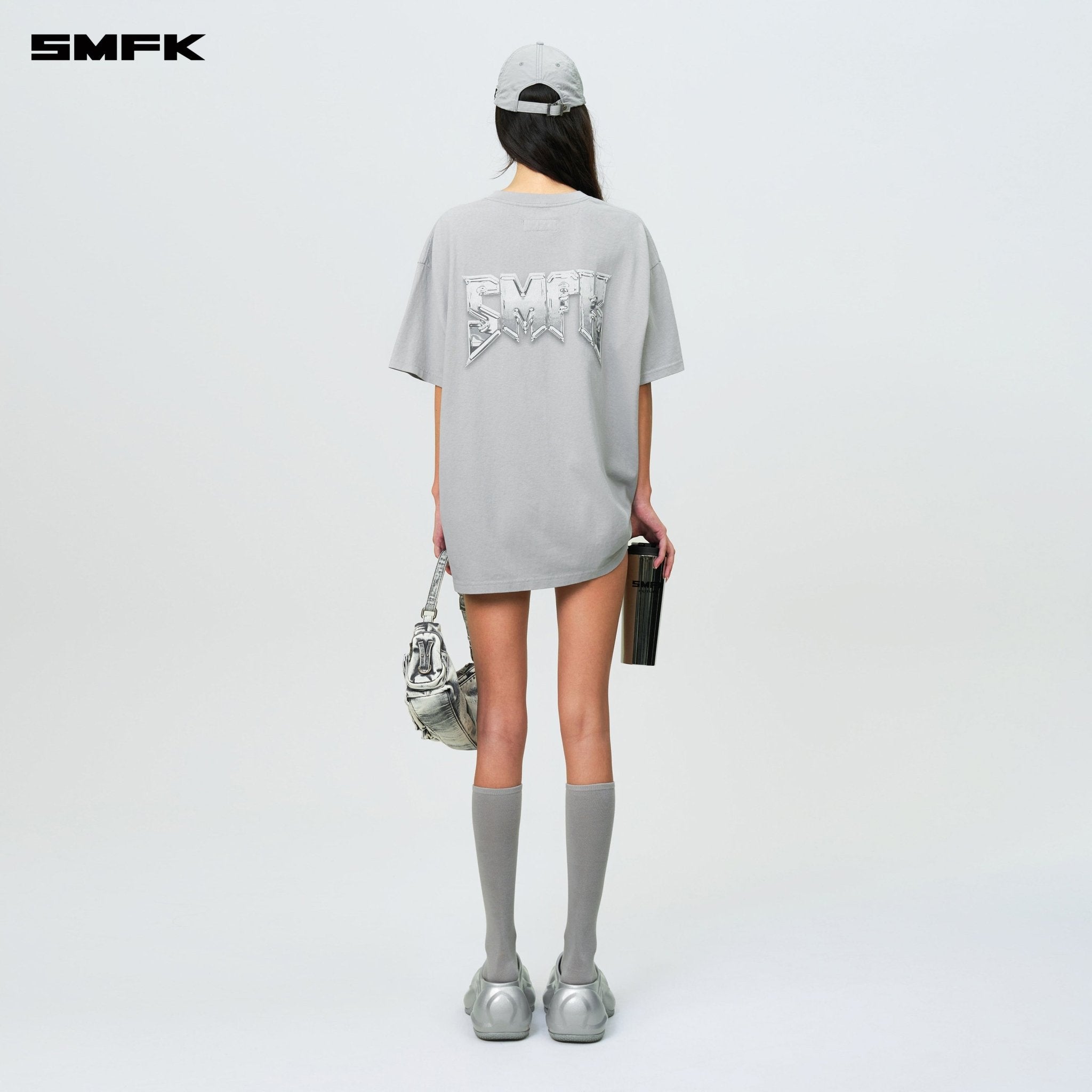 SMFK Compass SMFK Metal Rock Loose Tee Gray | MADAX