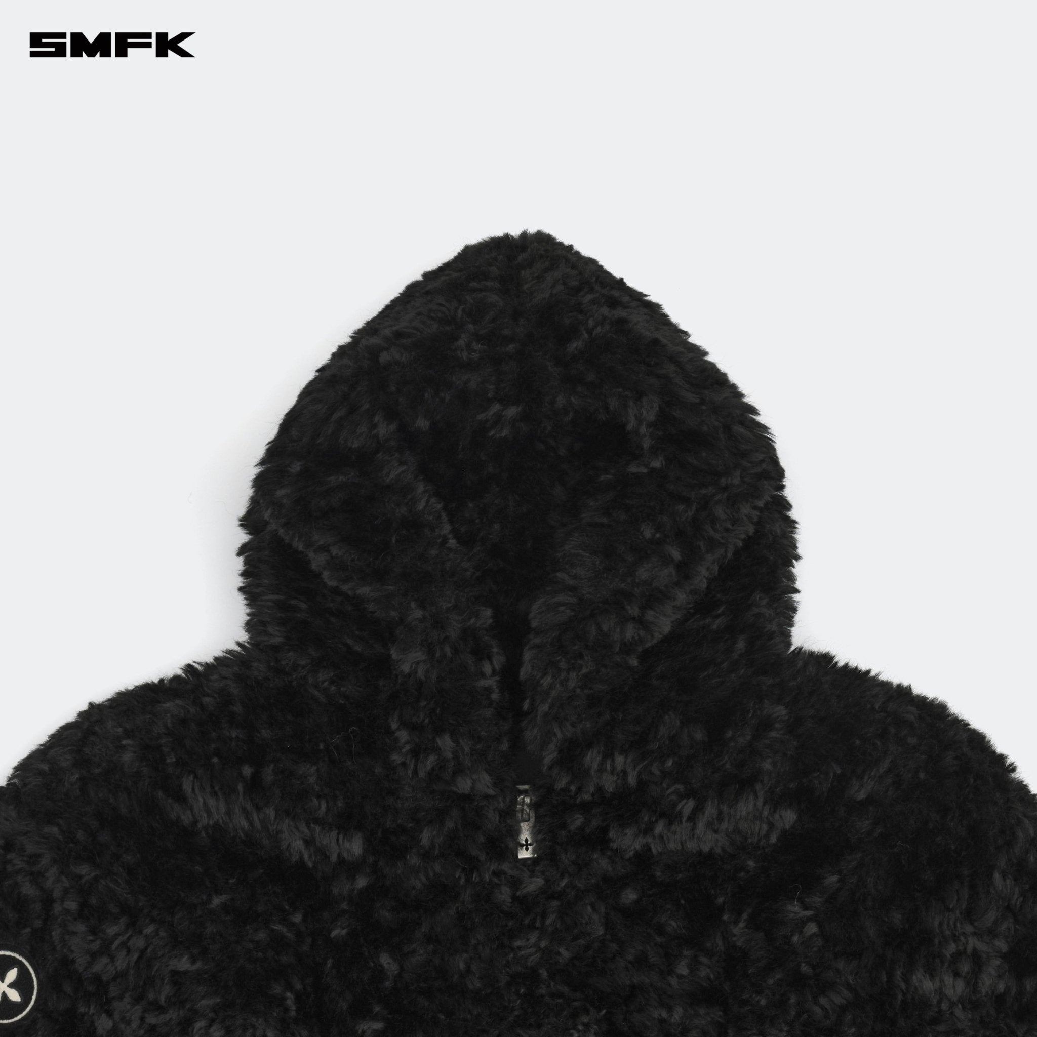 SMFK Compass Snowman Classic Faux Fur Jacket Black | MADAX