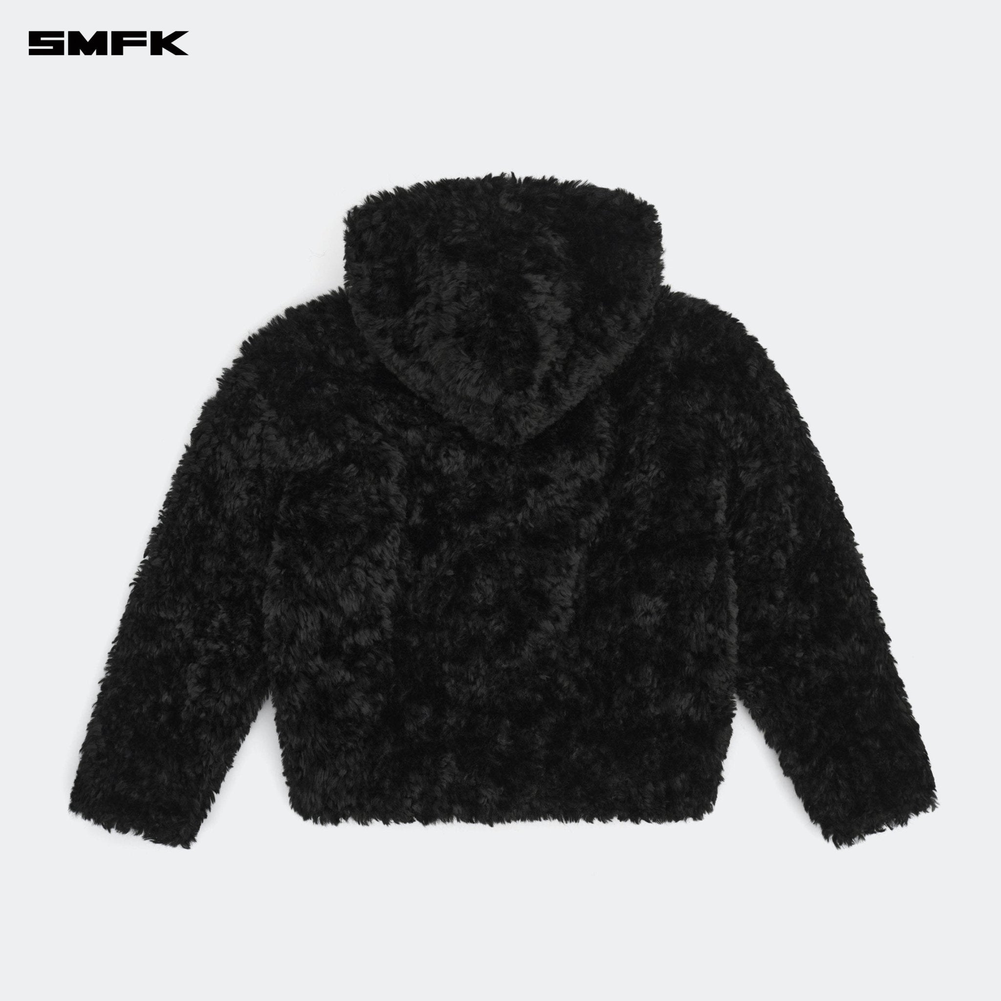 SMFK Compass Snowman Classic Faux Fur Jacket Black | MADAX