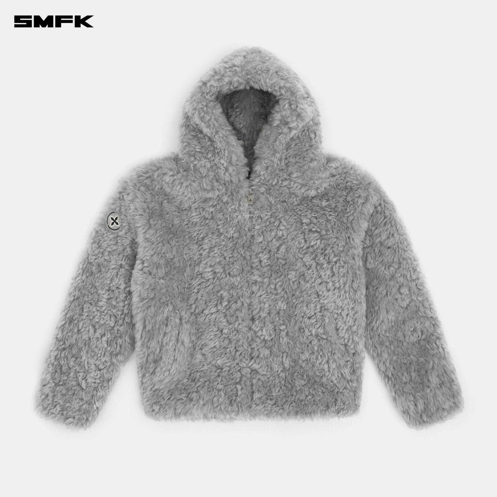 SMFK Compass Snowman Classic Faux Fur Jacket Gray | MADAX