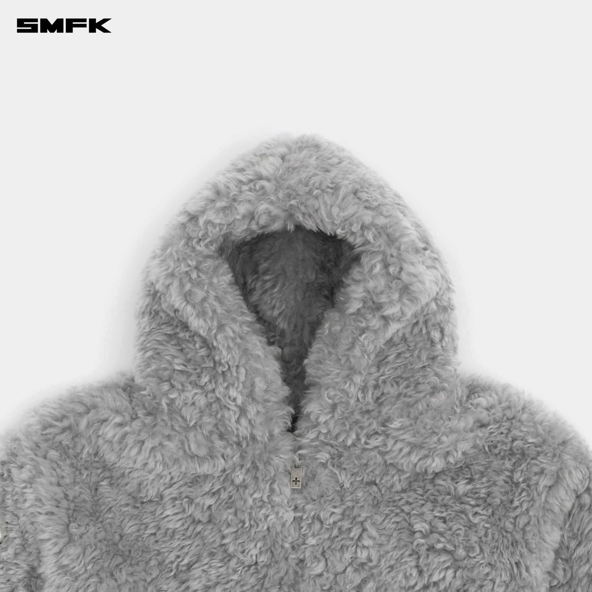 SMFK Compass Snowman Classic Faux Fur Jacket Gray | MADAX