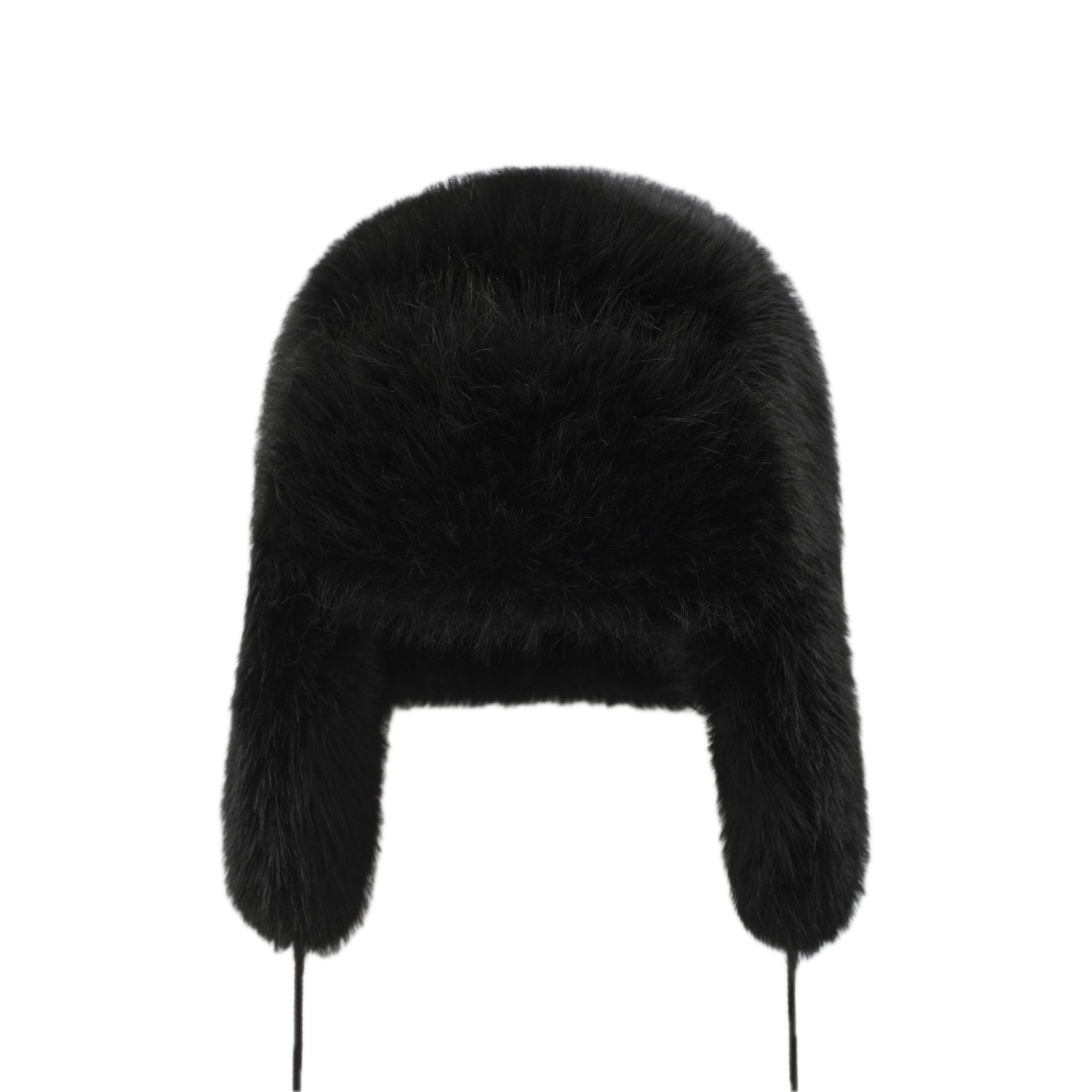 SMFK Compass Snowman Faux Fur Hat In Black | MADAX