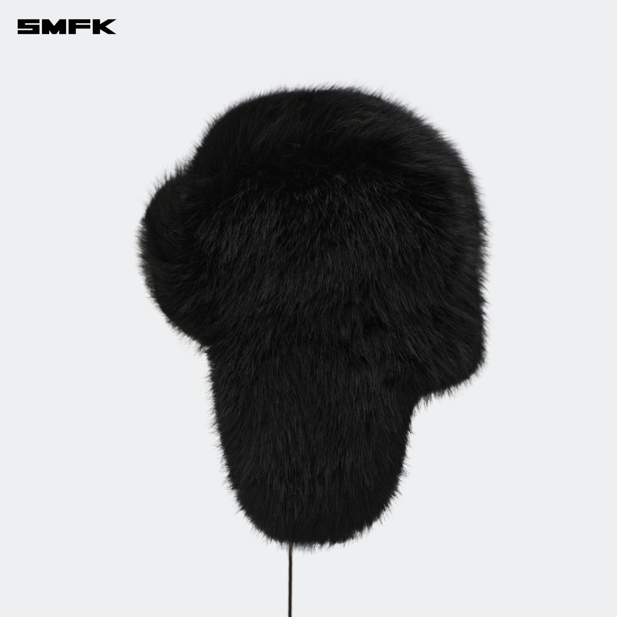 SMFK Compass Snowman Faux Fur Hat In Black | MADAX