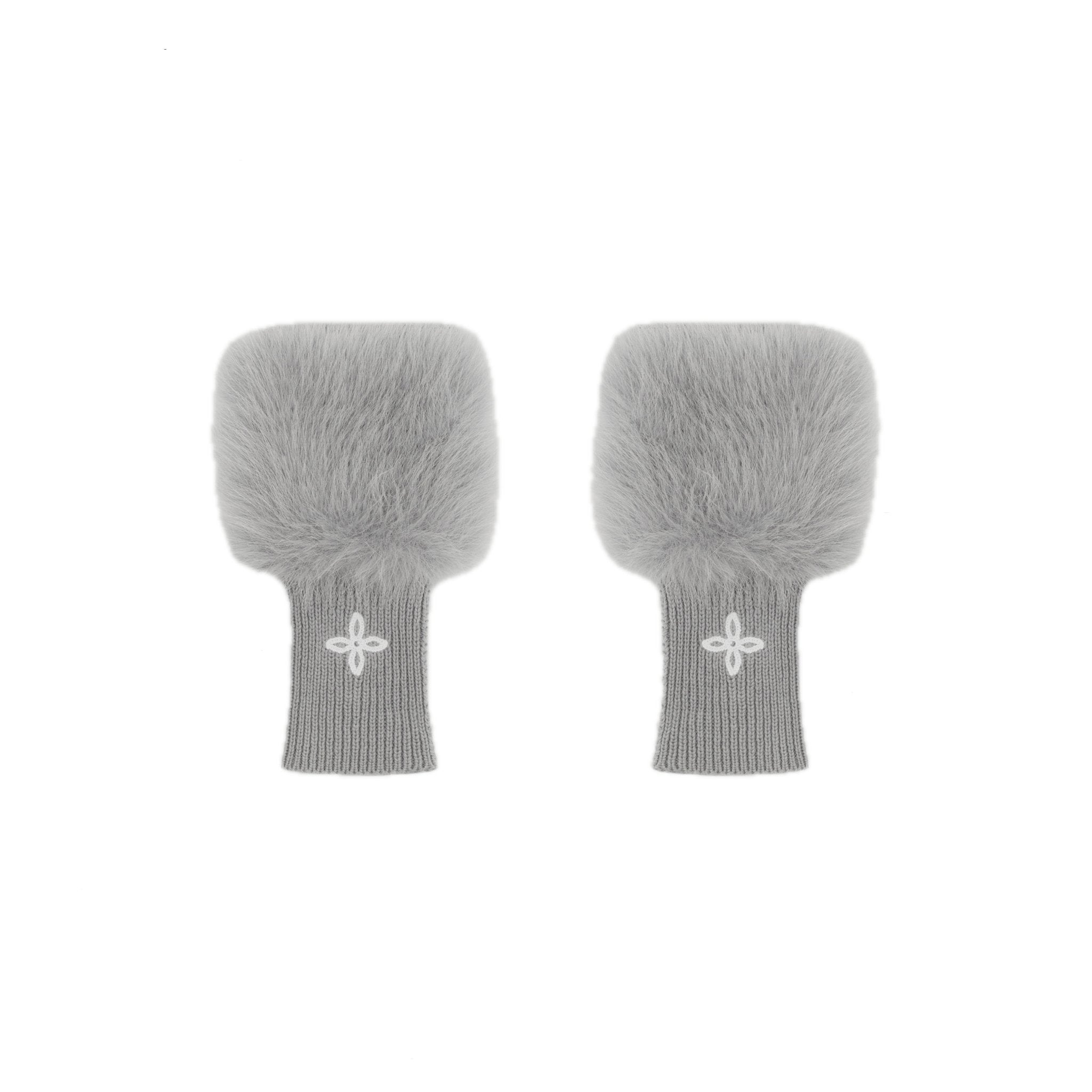 SMFK Compass Snowman Furry Gloves In Gray | MADAX