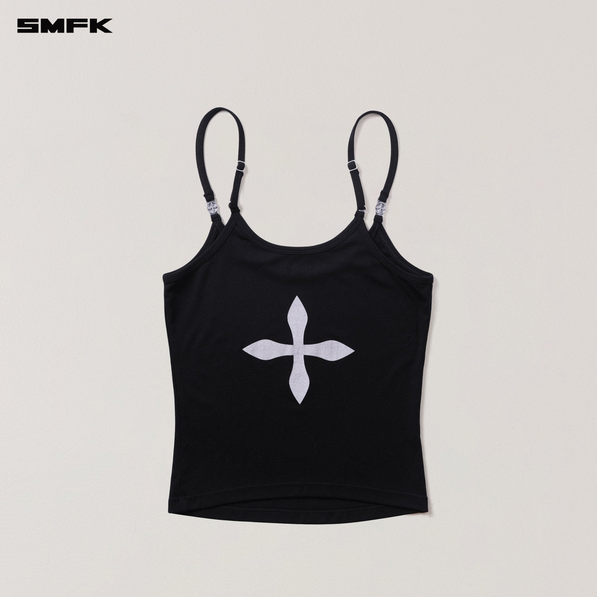 SMFK Compass Stamp Acetate Body Camisole In Wild Black | MADAX