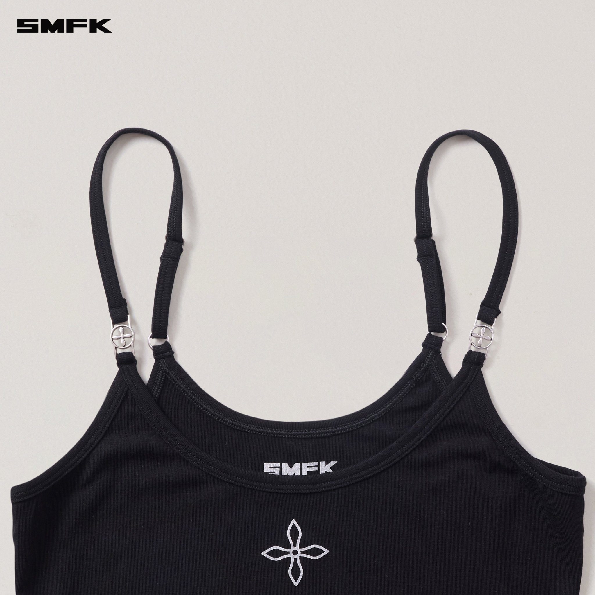 SMFK Compass Stamp Acetate Body Camisole In Wild Black | MADAX