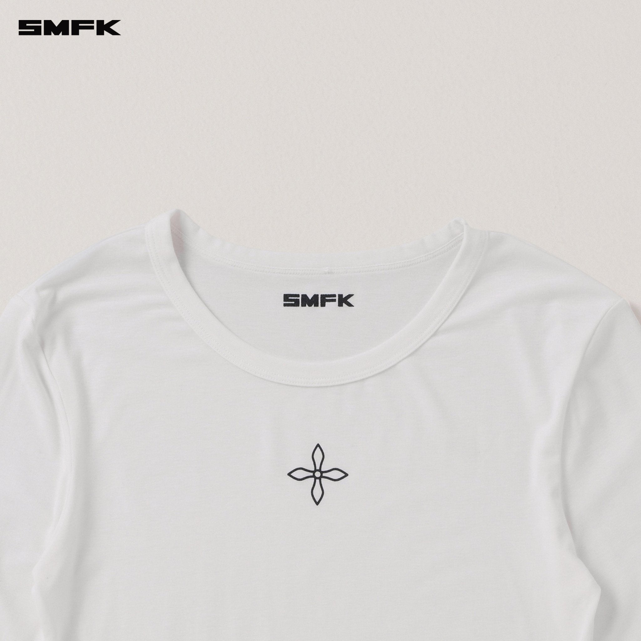 SMFK Compass Stamp Acetate Body Pullover In Snow Mountain White | MADAX