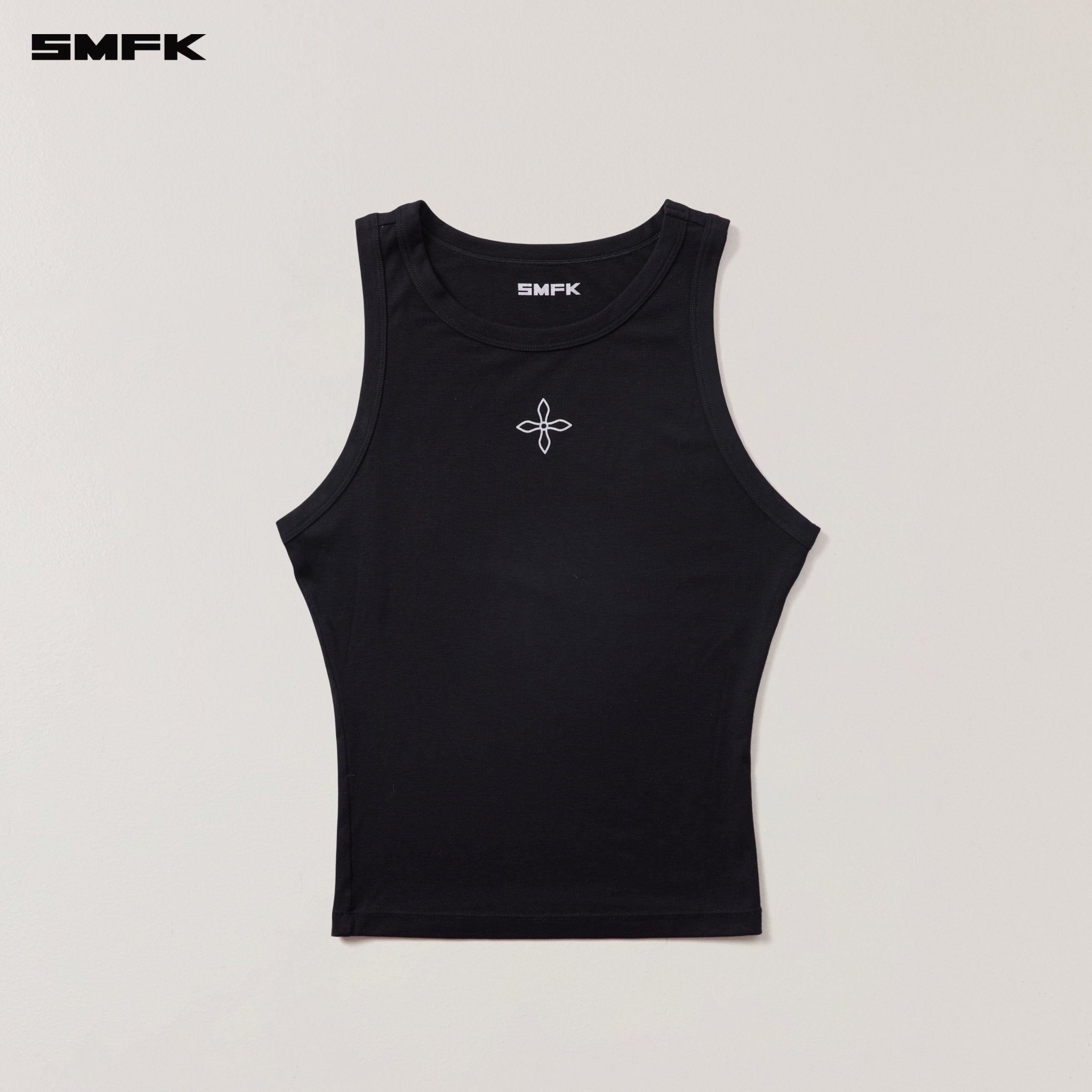 SMFK Compass Stamp Acetate Body Sports Tank In Wild Black | MADAX