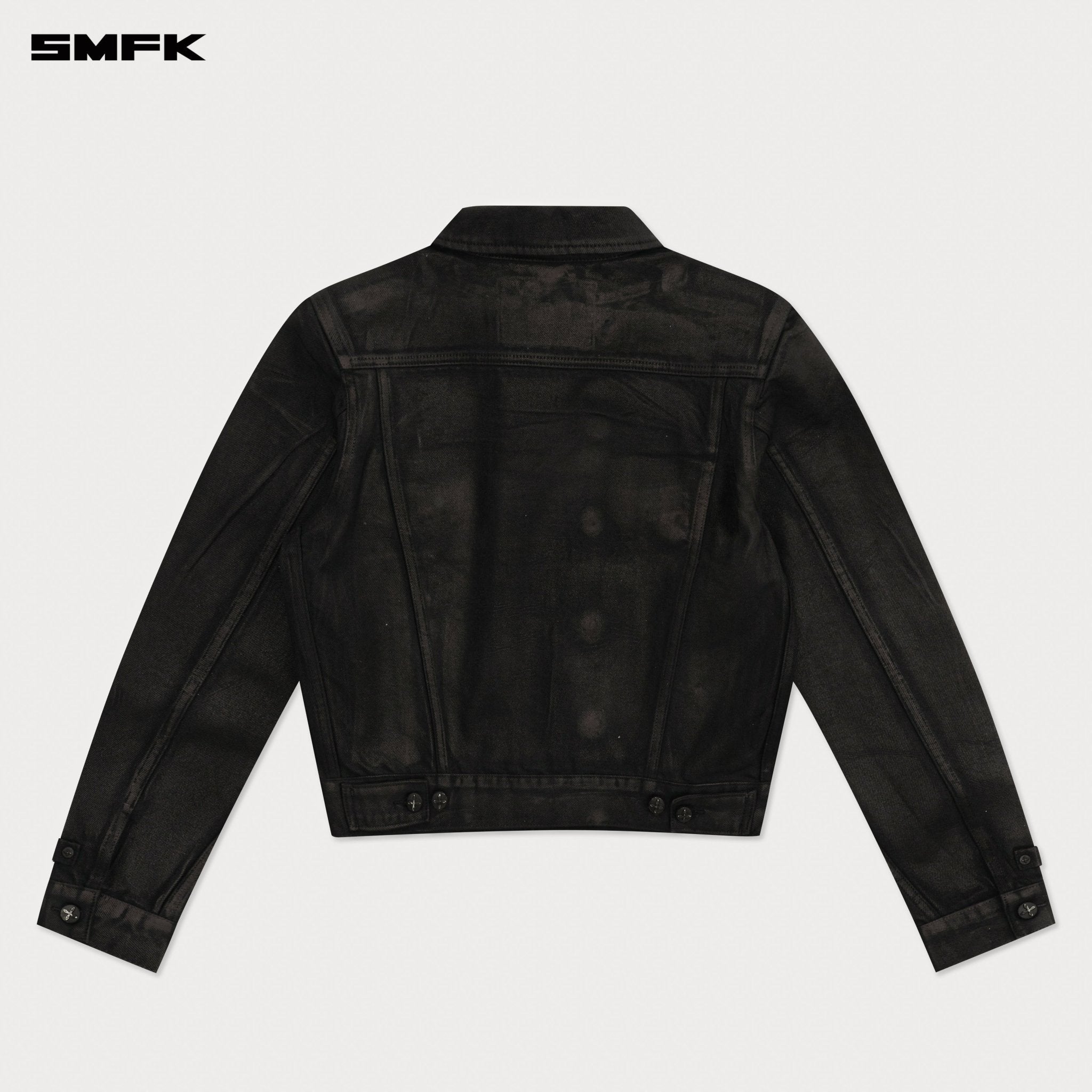 SMFK Compass Tarpan Lightning Denim Jacket In Black | MADAX