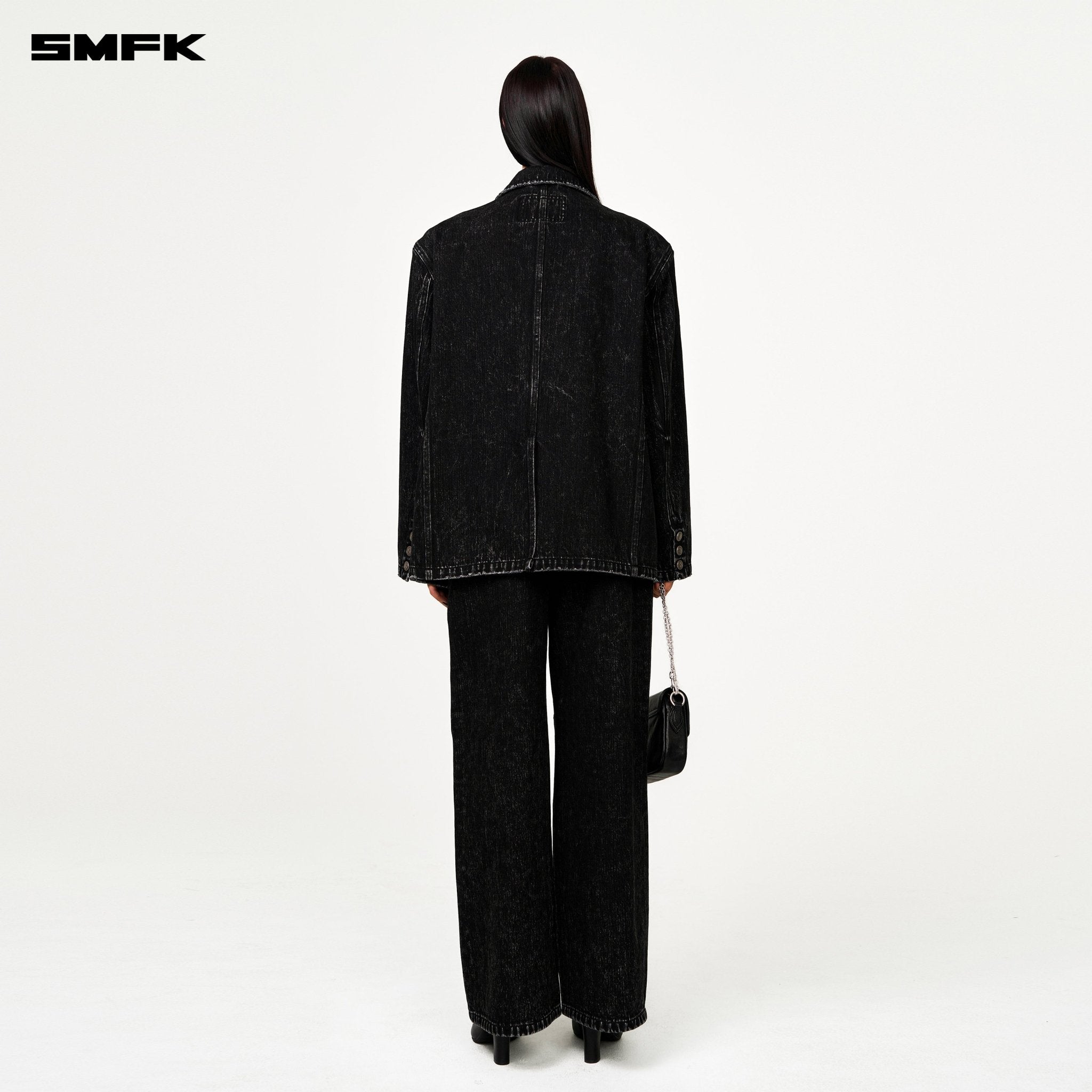 SMFK Compass Tarpan Oversize Suit In Black | MADAX