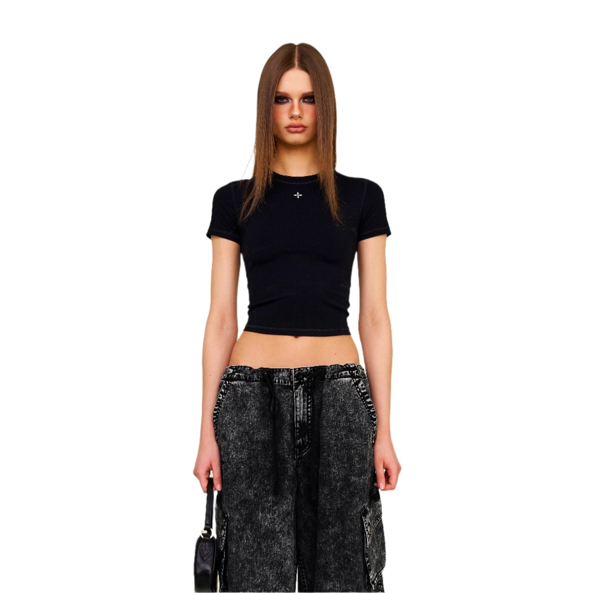 SMFK Compass Wave Body - shaping Skin Tee In Black | MADAX