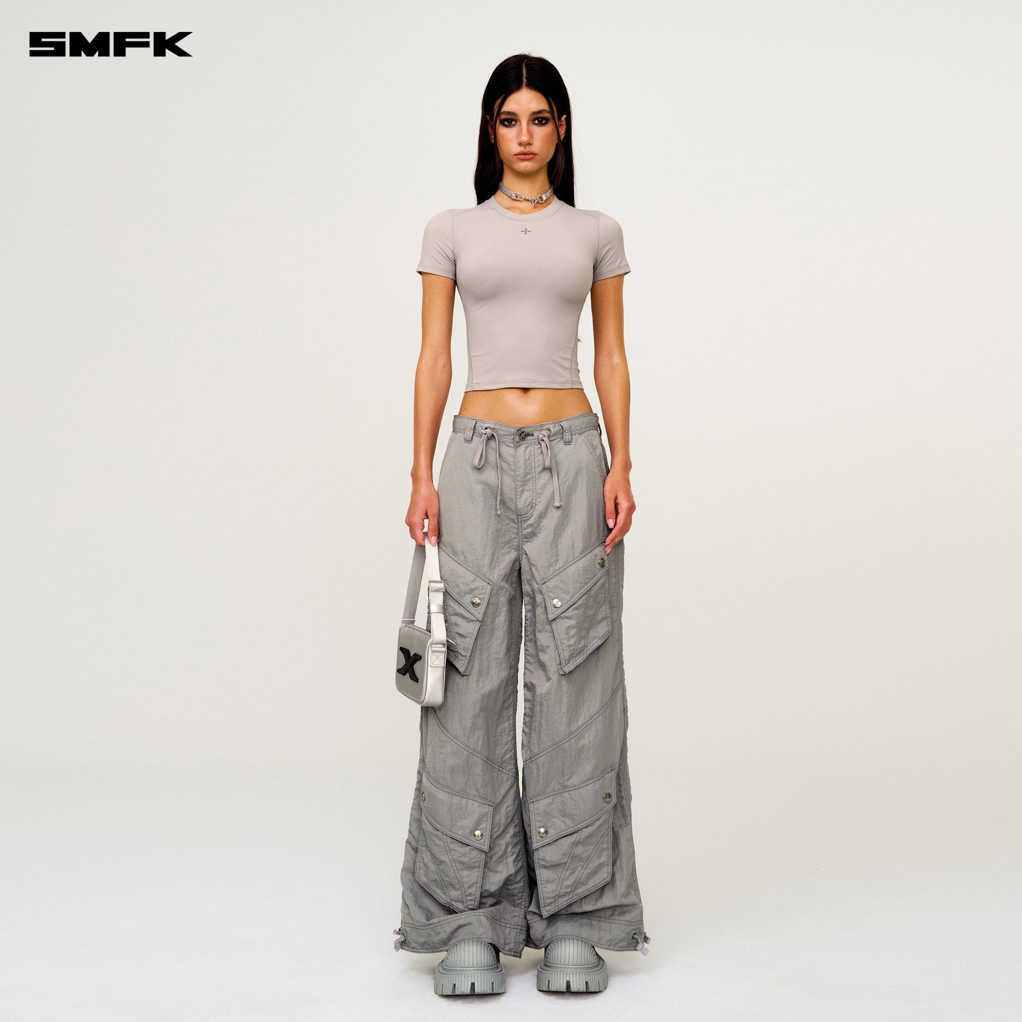 SMFK Compass Wave Body - shaping Skin Tee In Grey | MADAX