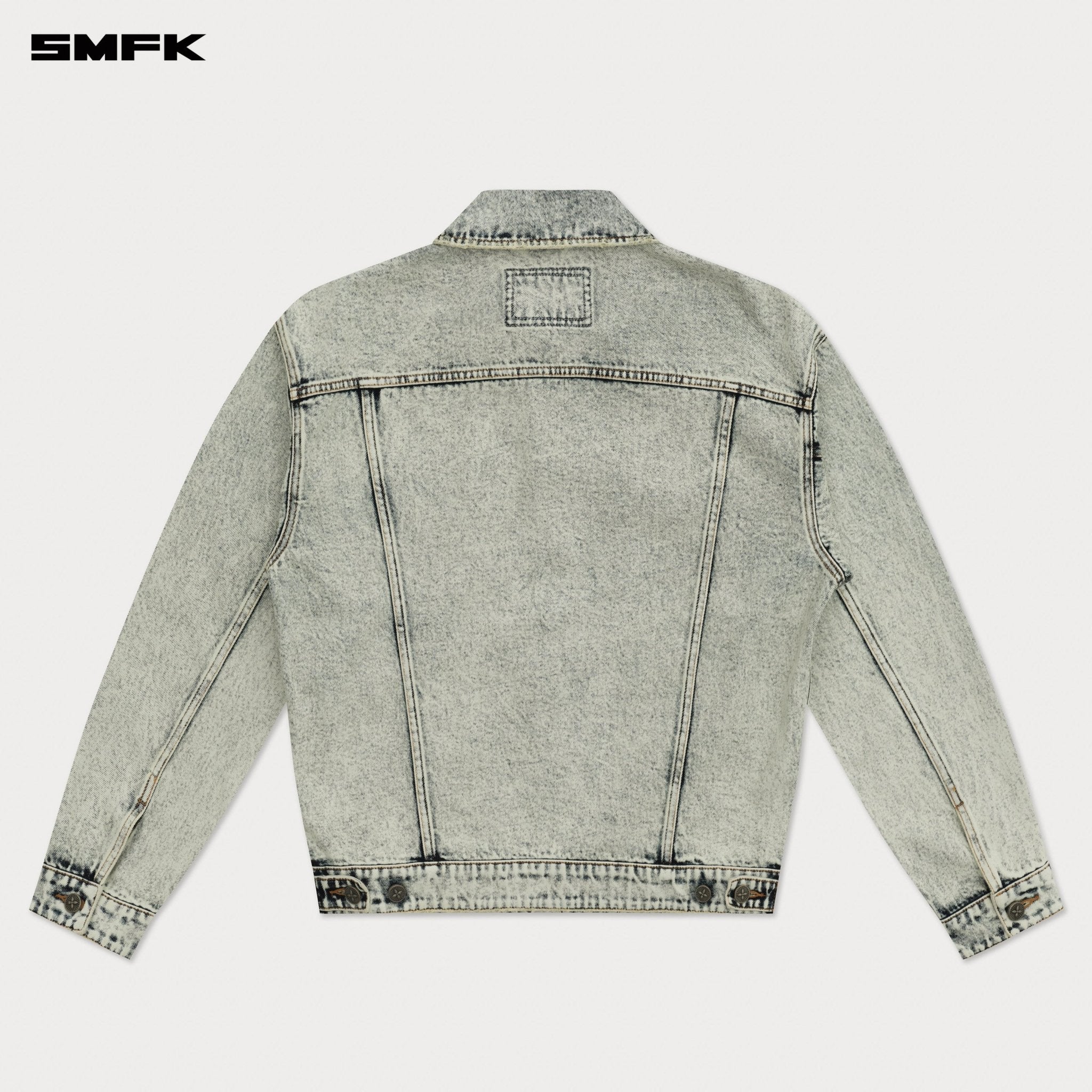 SMFK Compass Wild Denim Jacket In White | MADAX