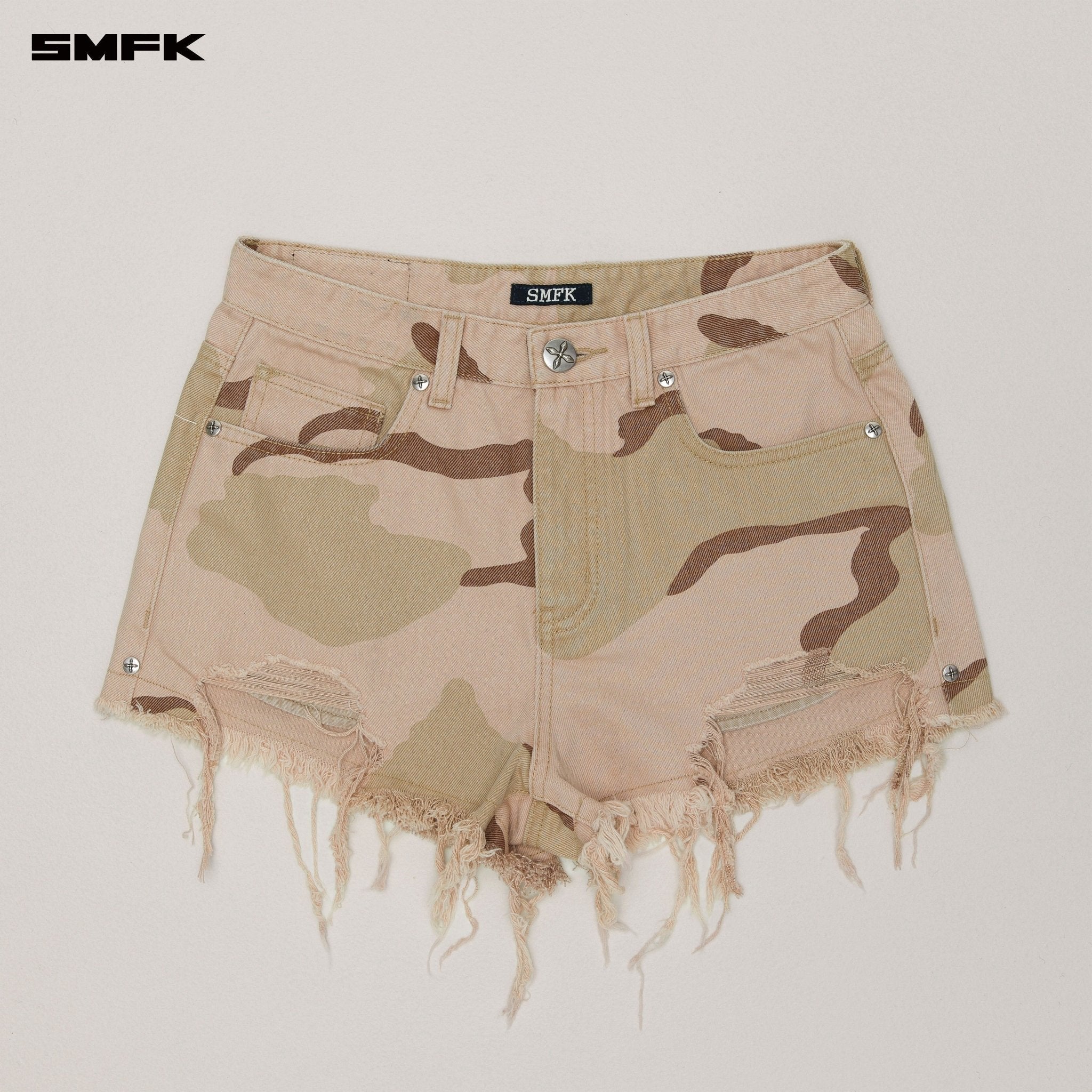 SMFK Compass Wild Denim Shorts In Desert Camouflage | MADAX