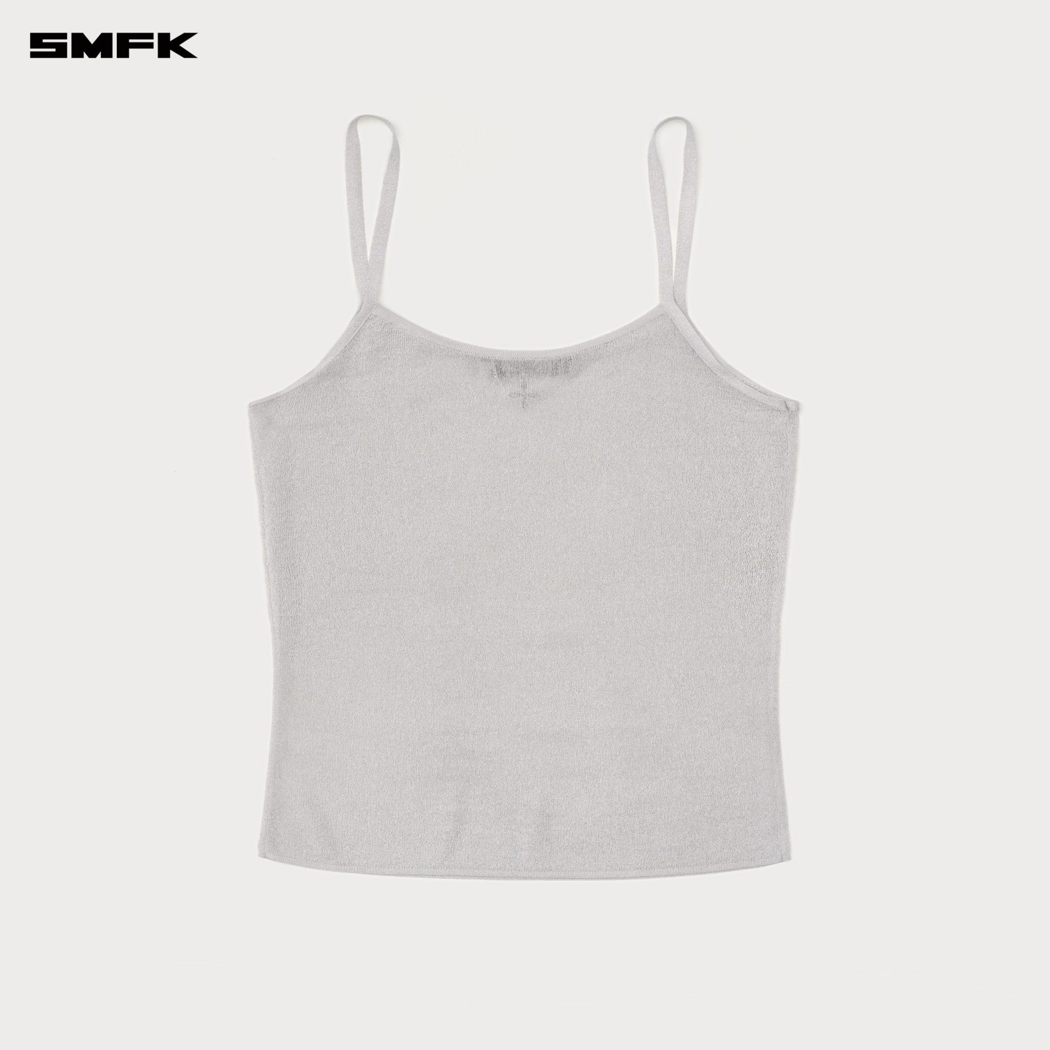SMFK Compass Wild Mustang Nebula Knitted Strap Top In Silver | MADAX