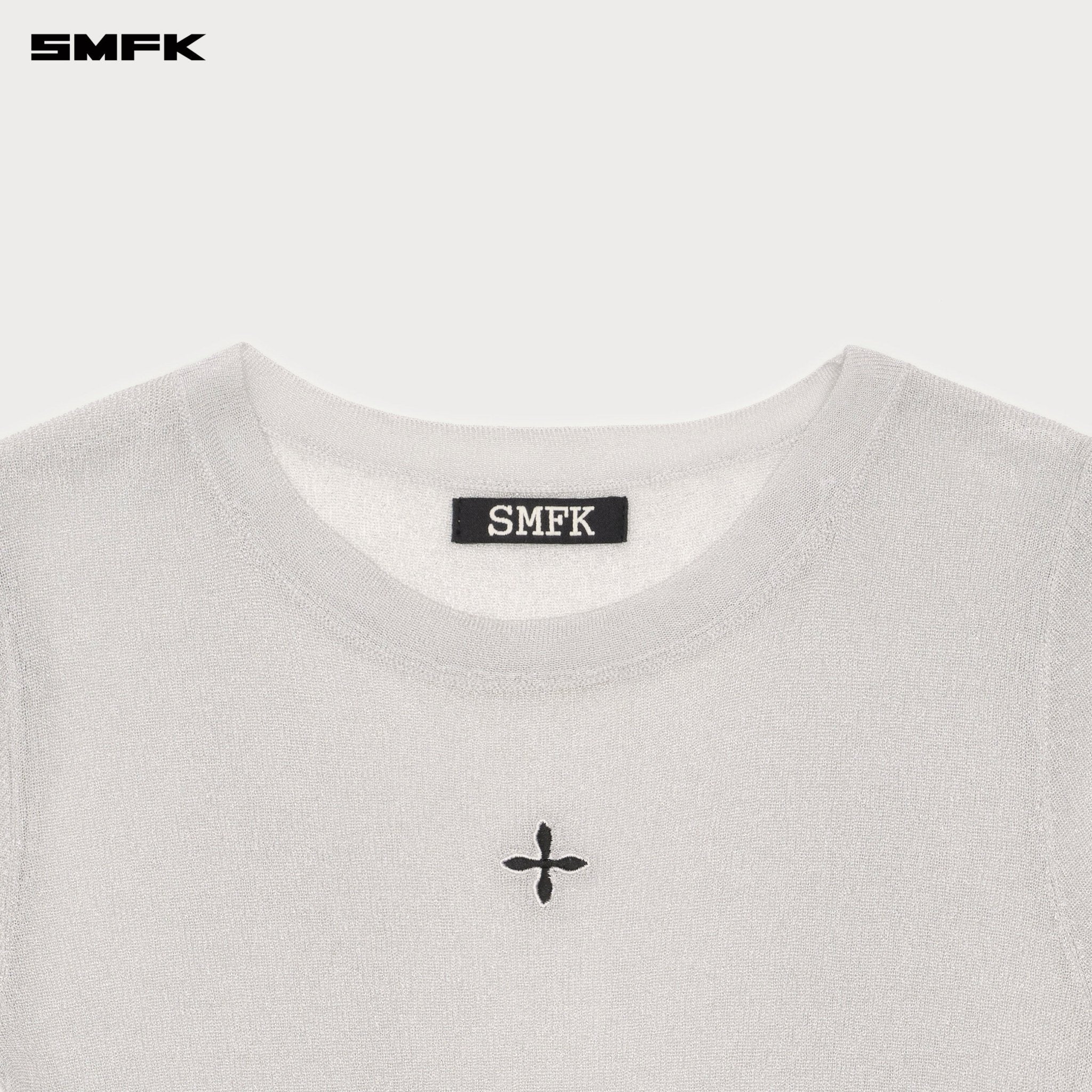SMFK Compass Wild Mustang Nebula Knitting Tee In Silver | MADAX