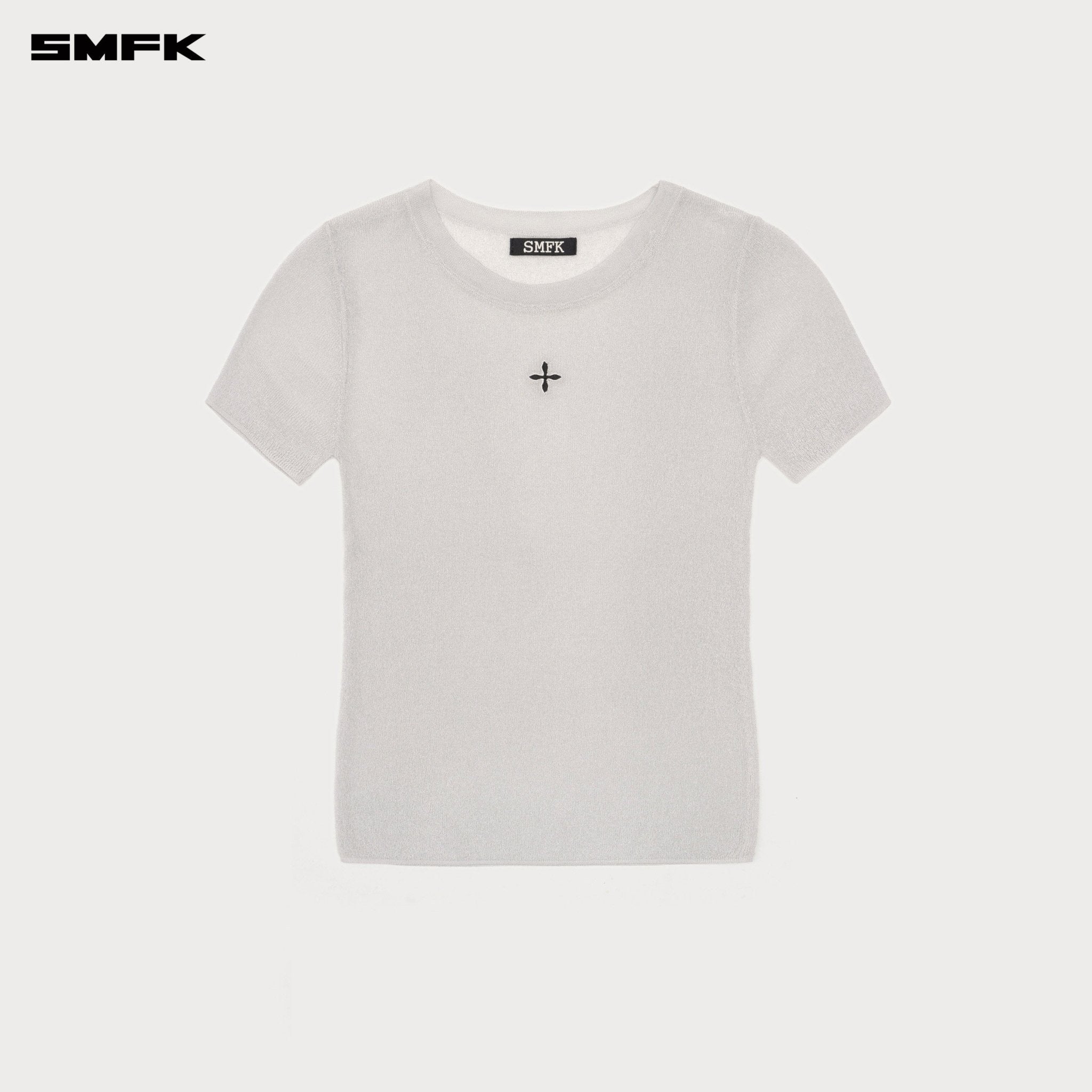 SMFK Compass Wild Mustang Nebula Knitting Tee In Silver | MADAX
