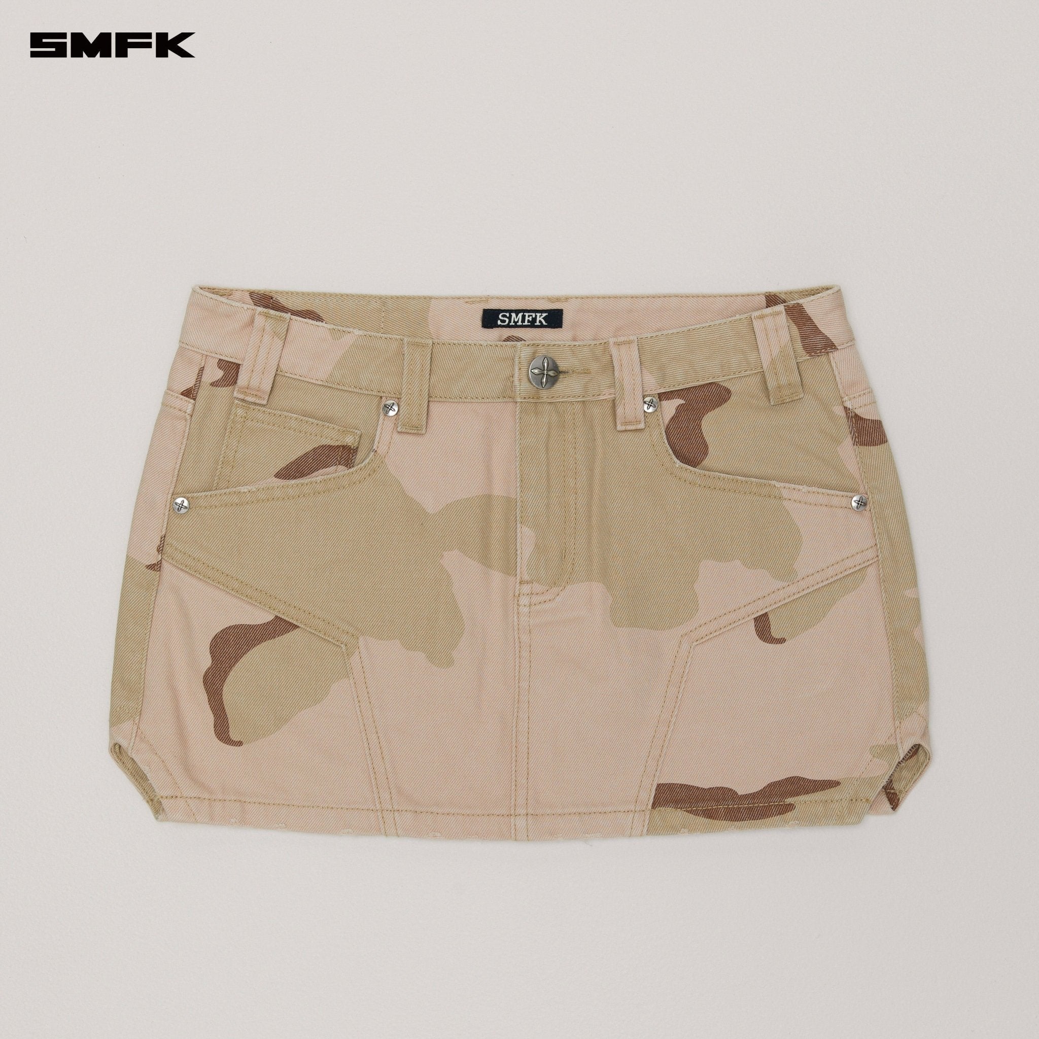 SMFK Compass Wild Origin Denim Skirt In Desert Camouflage | MADAX