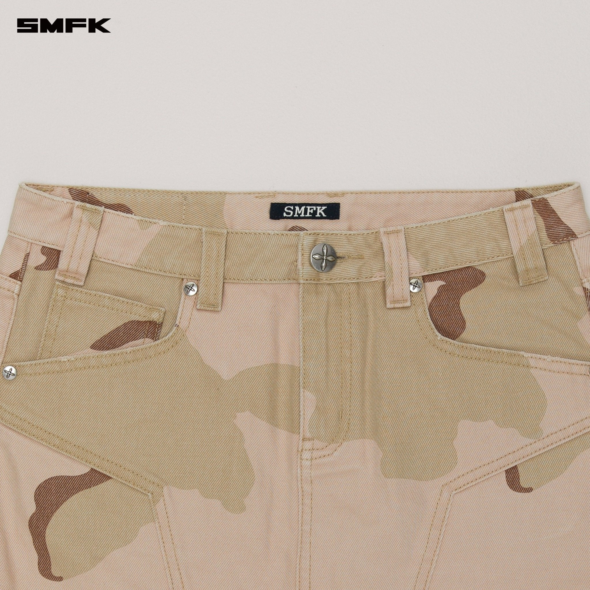 SMFK Compass Wild Origin Denim Skirt In Desert Camouflage | MADAX