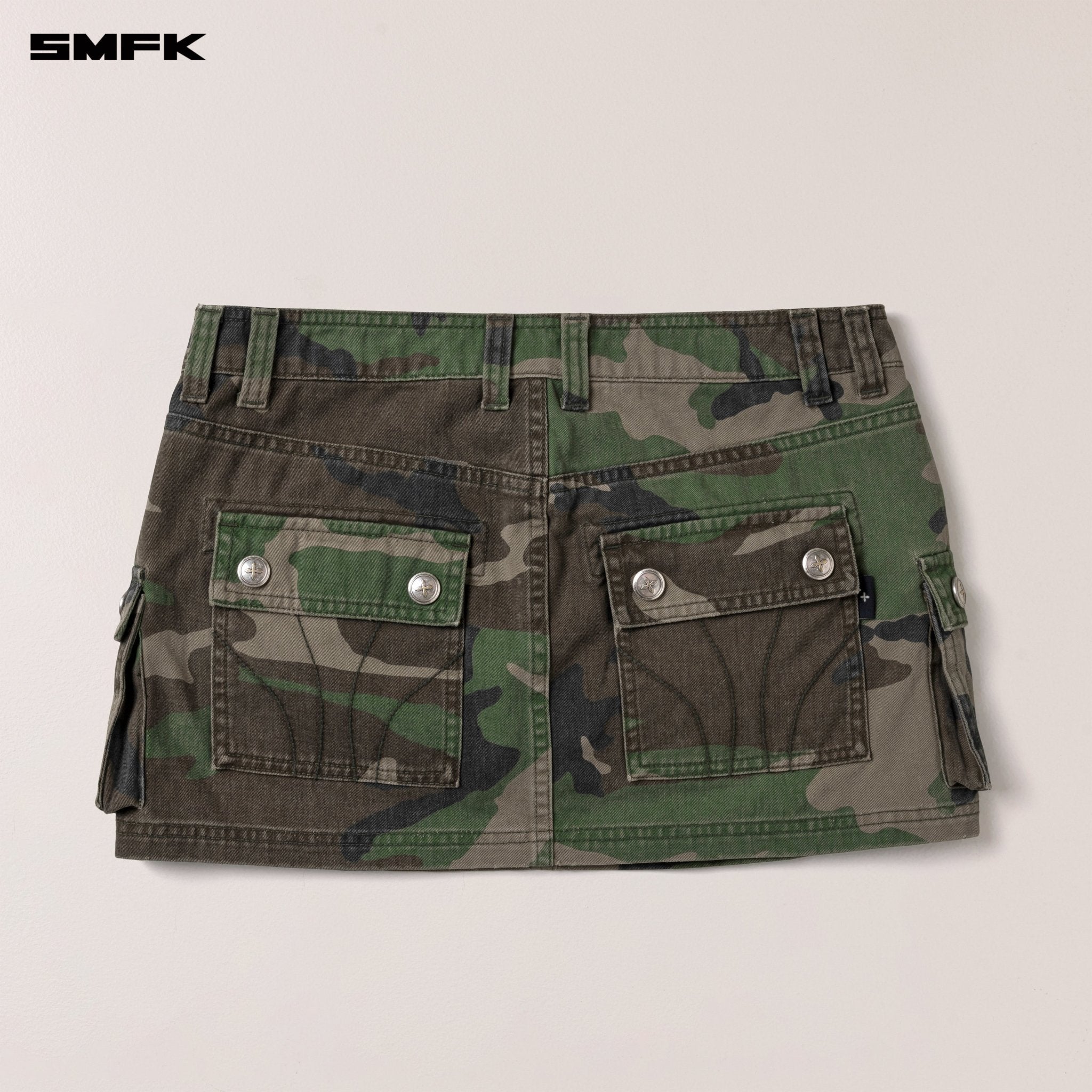SMFK Compass Wild Road Cargo Skirt In Army Green Camouflage | MADAX