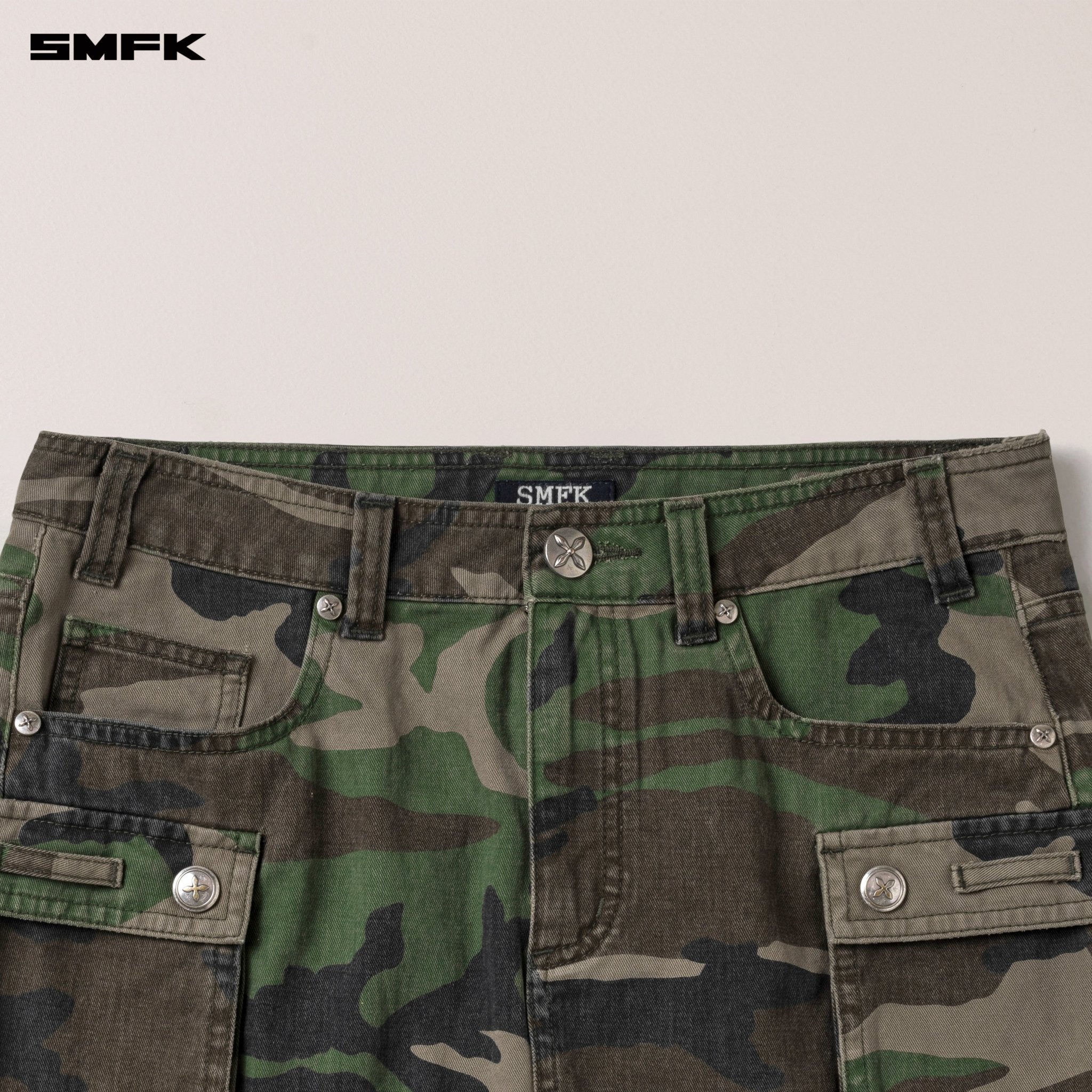 SMFK Compass Wild Road Cargo Skirt In Army Green Camouflage | MADAX