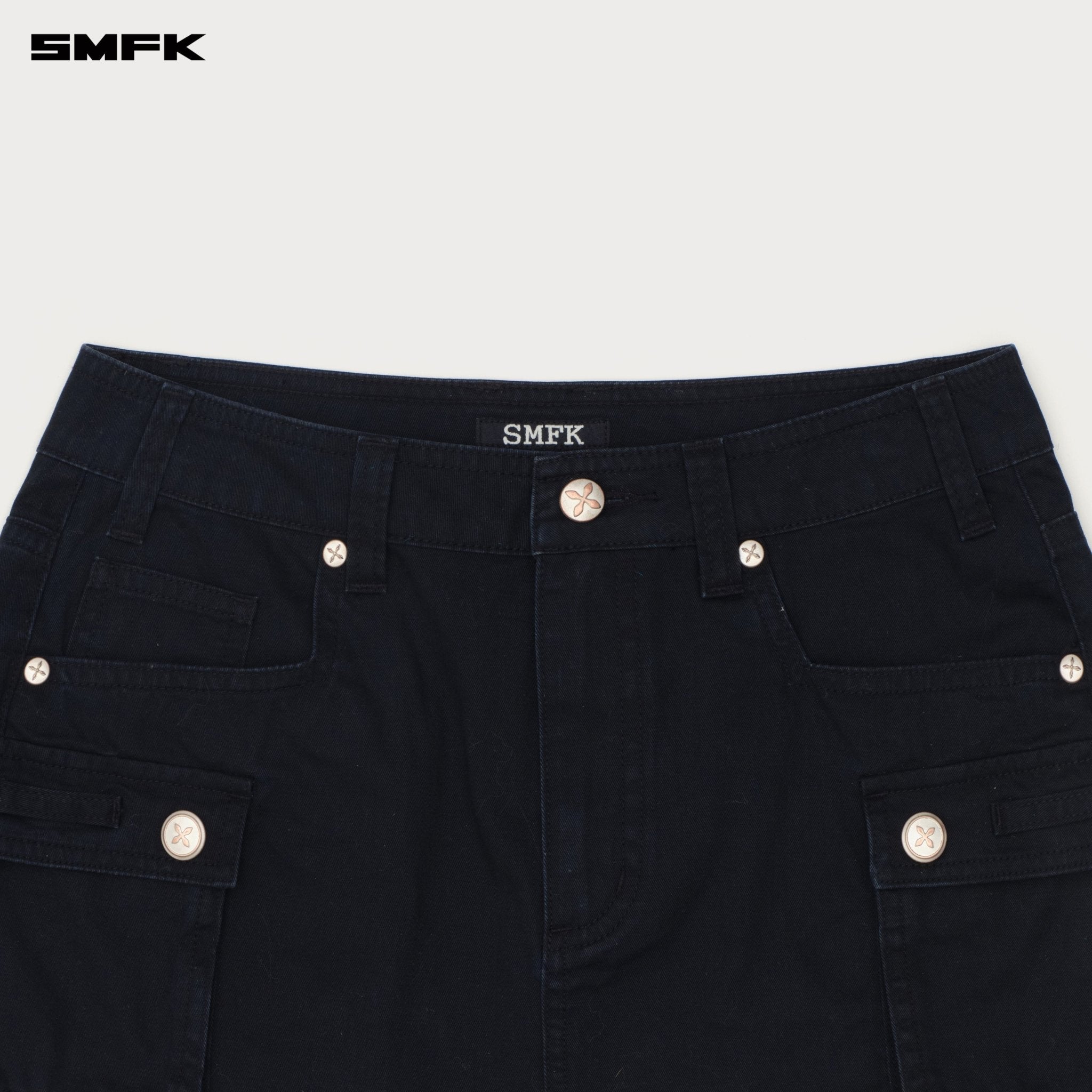 SMFK Compass Wild Road Cargo Skirt In Black | MADAX